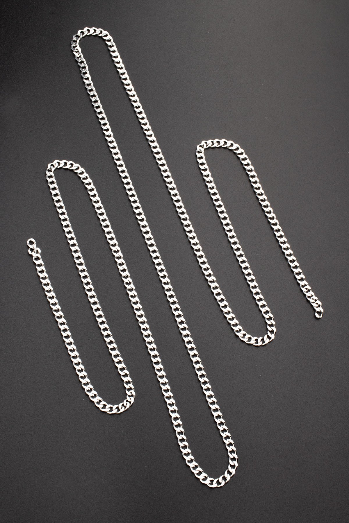 Çelik Gümüş Zincir 1m