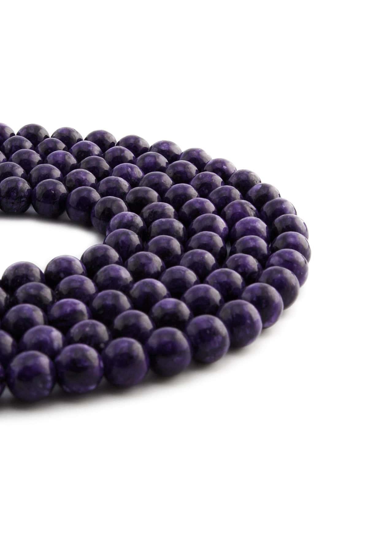 Çeroit Doğal Taş Parlak Küre Kesim 8mm Dizi [AA]