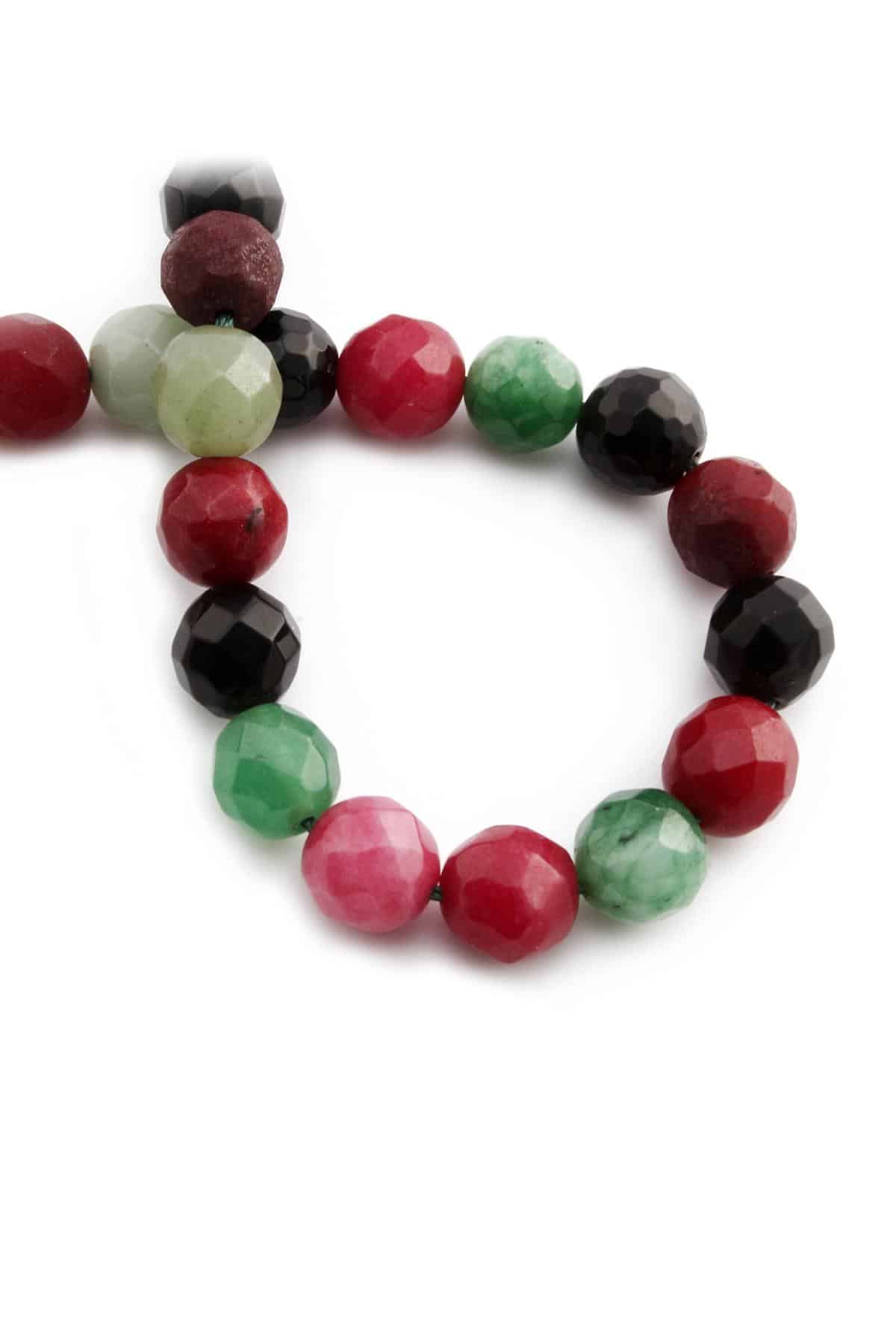 Sıkma Parlak MİX Faset Kesim 10mm Dizi