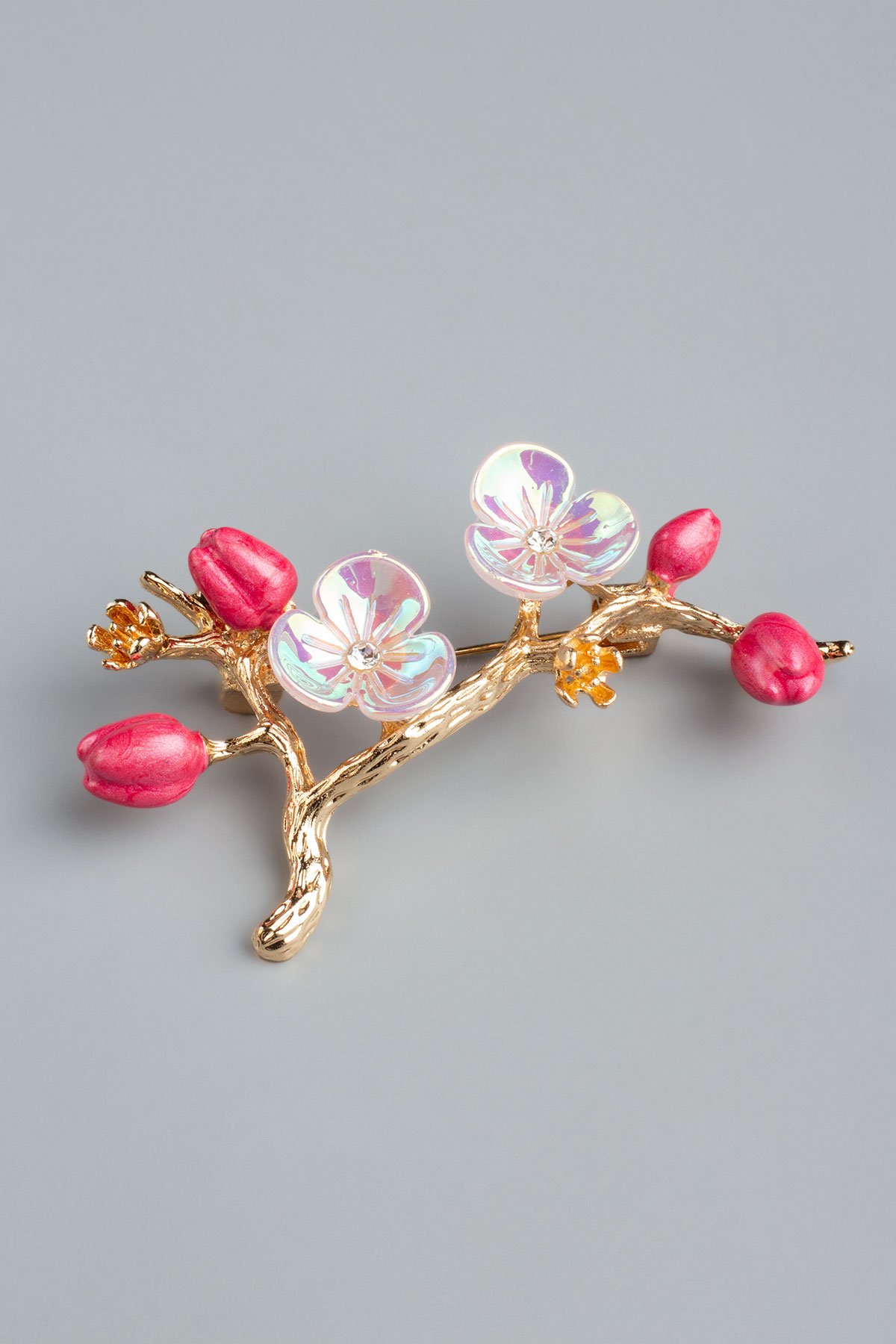Dal Desenli Çiçek Broş