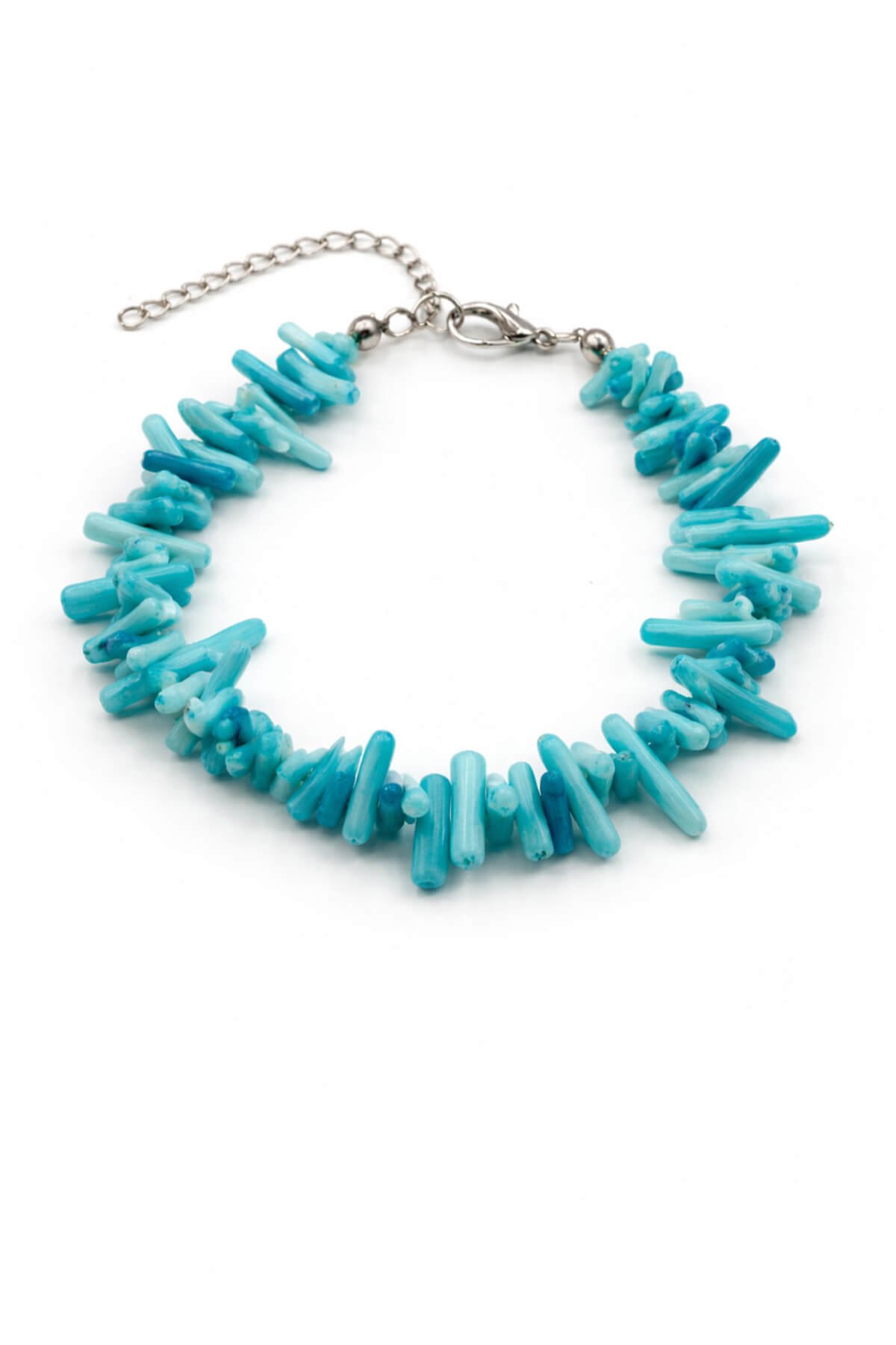 Dal Mercan Mavi Doğal Kırık Taş Bileklik