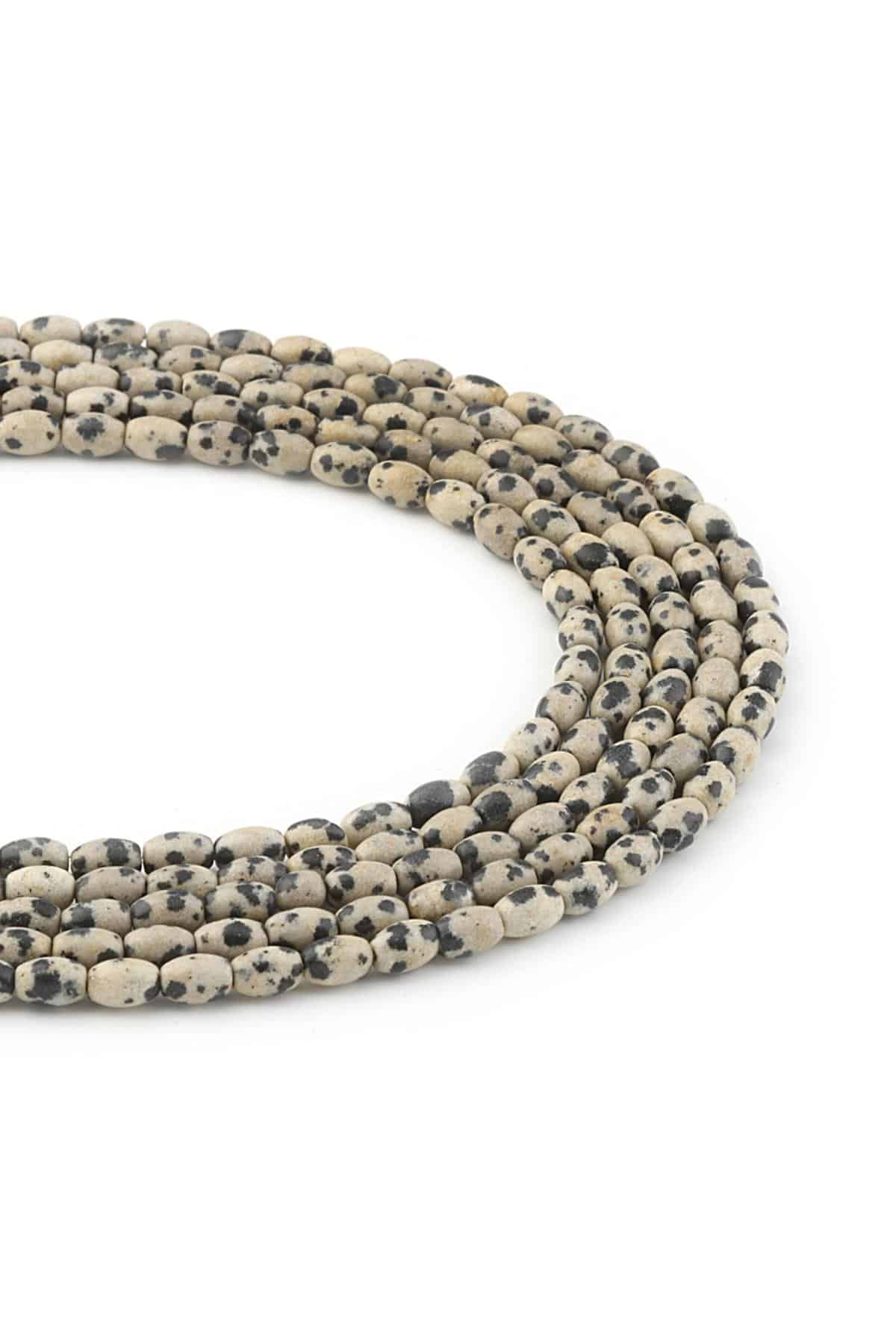 Dalmaçyalı Jasper Doğal Taş Arpa Kesim 4x6mm Dizi