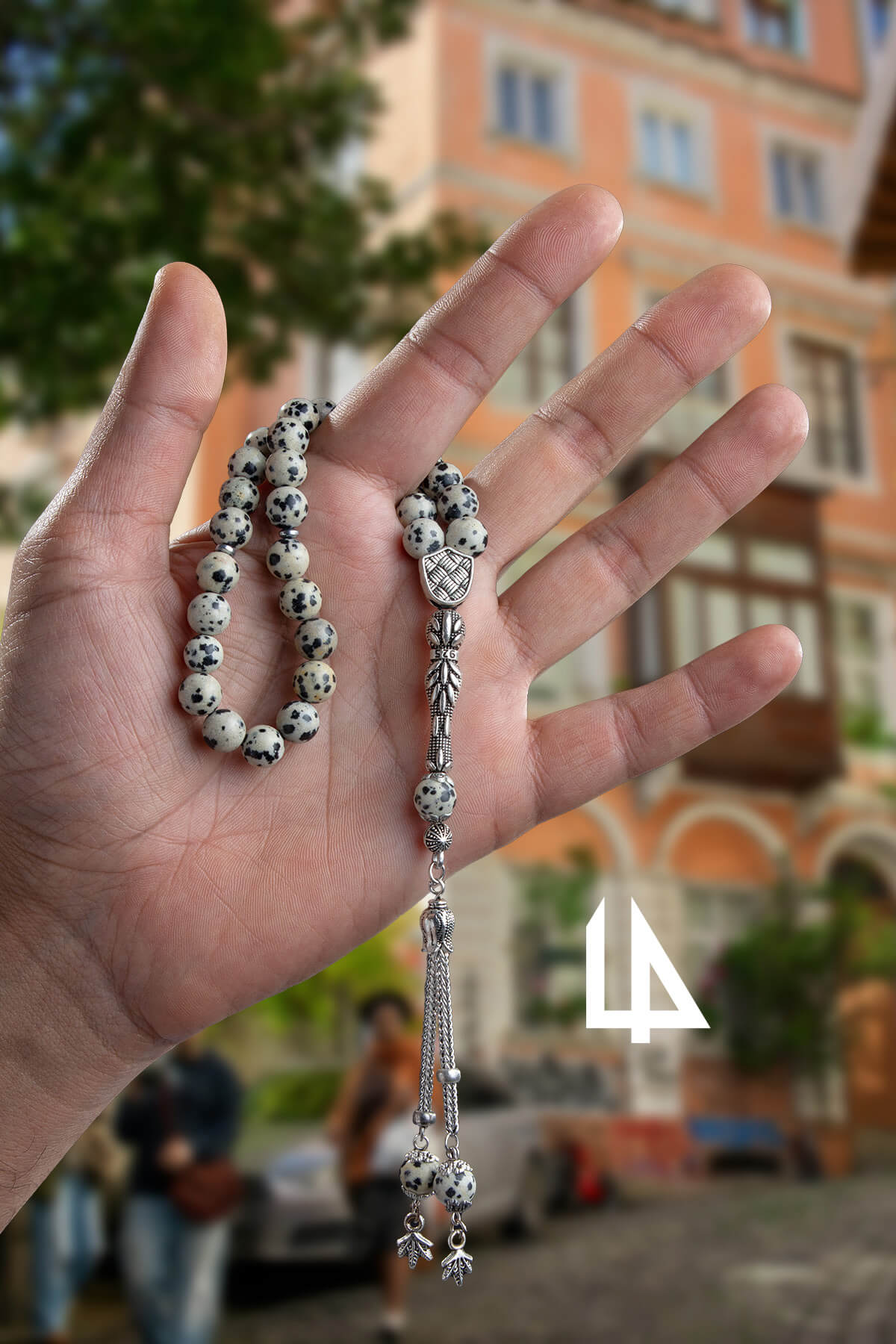 Dalmaçyalı Jasper Doğal Taş Küre Kesim 33 lü 8mm Tesbih