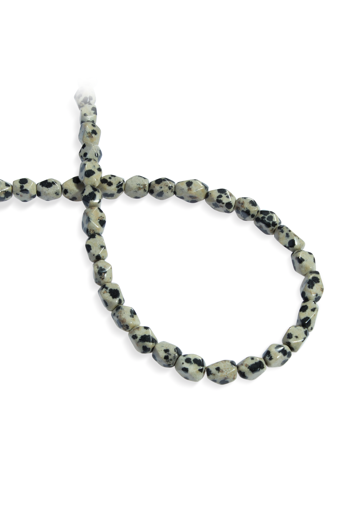 Dalmaçyalı Jasper Doğal Taş Parlak Faset Dikdörtgen Kesim 6x8mm Dizi