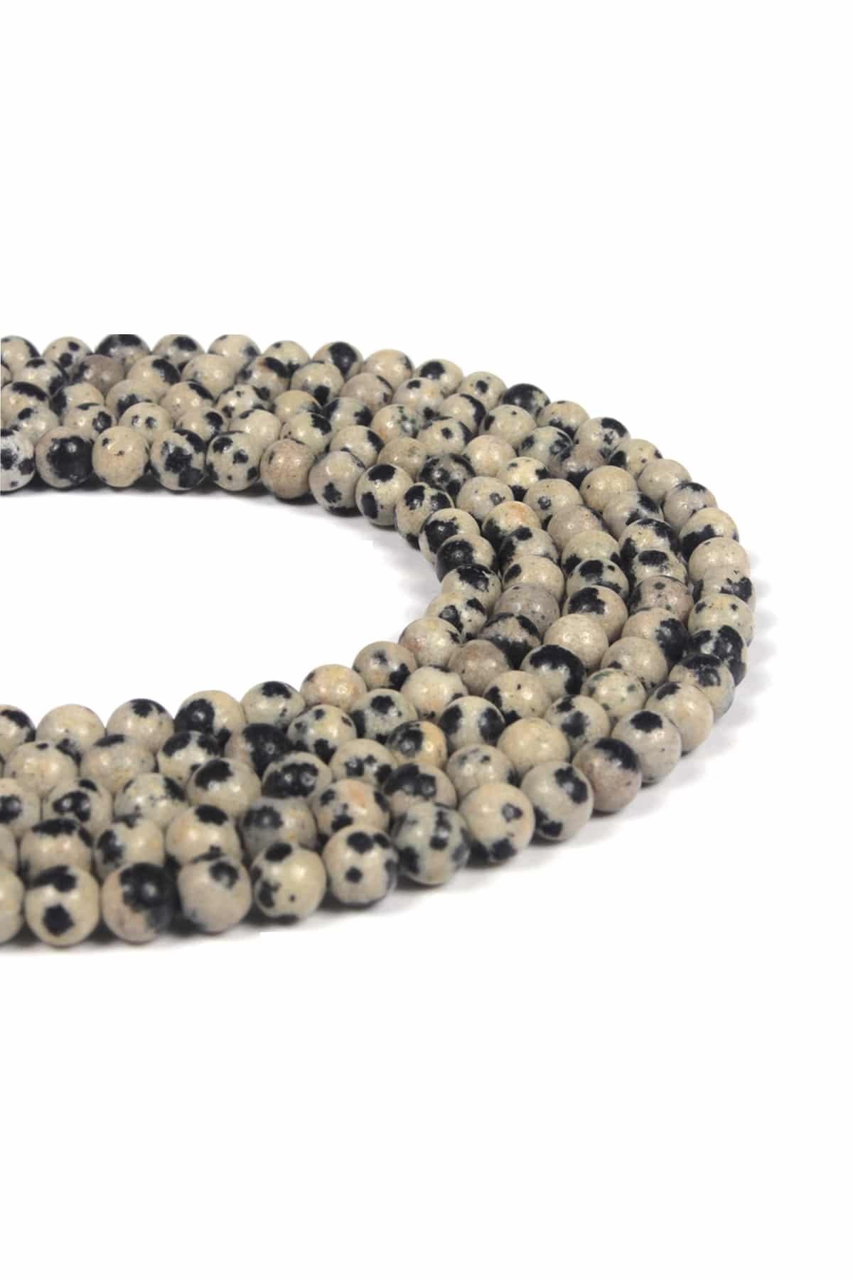 Dalmaçyalı Jasper Taşı Parlak Küre Kesim 4mm Dizi [AA]