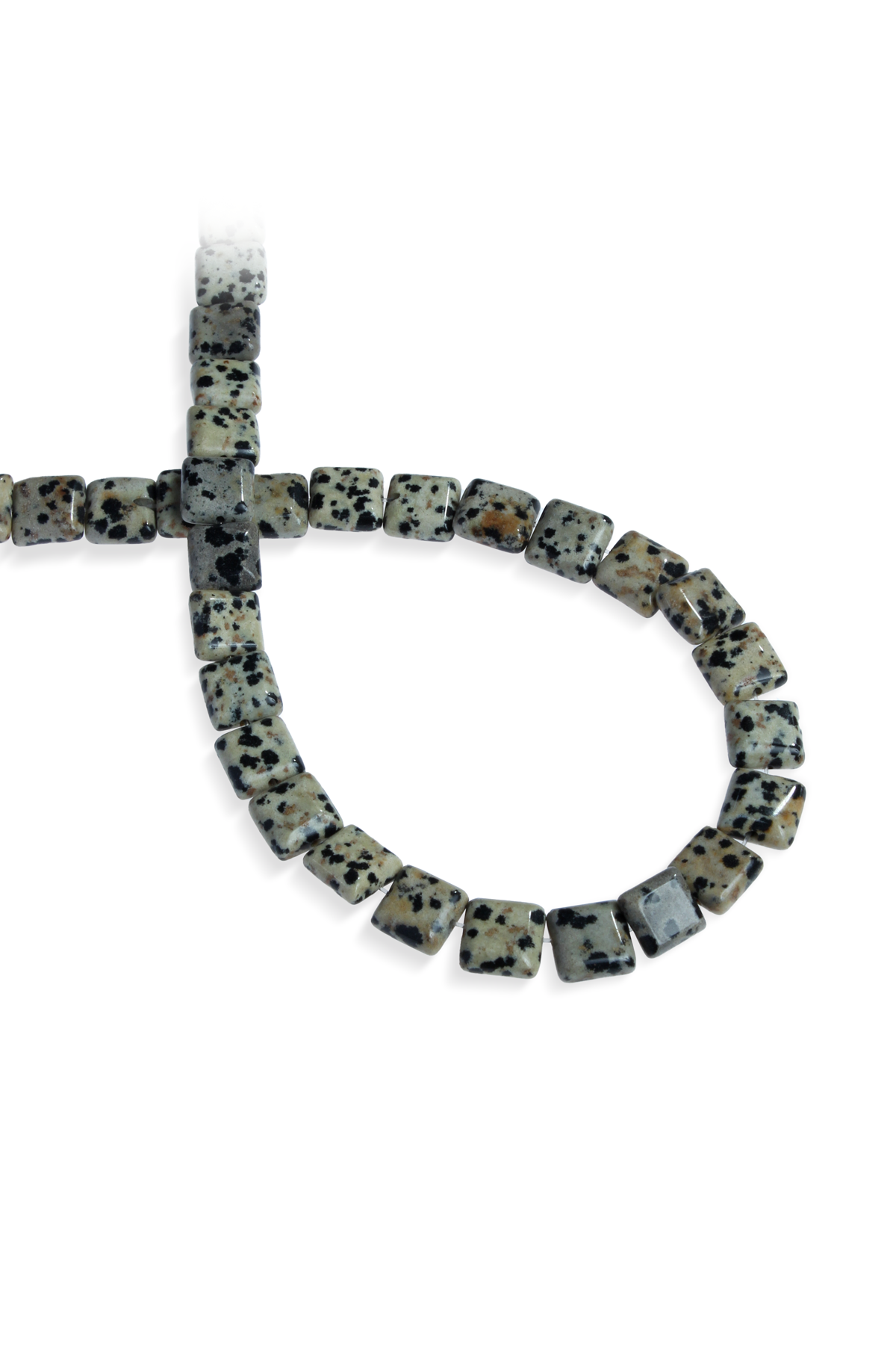 Dalmaçyalı Jasper Doğal Taş Yassı Kare Kesim 10x10mm Dizi