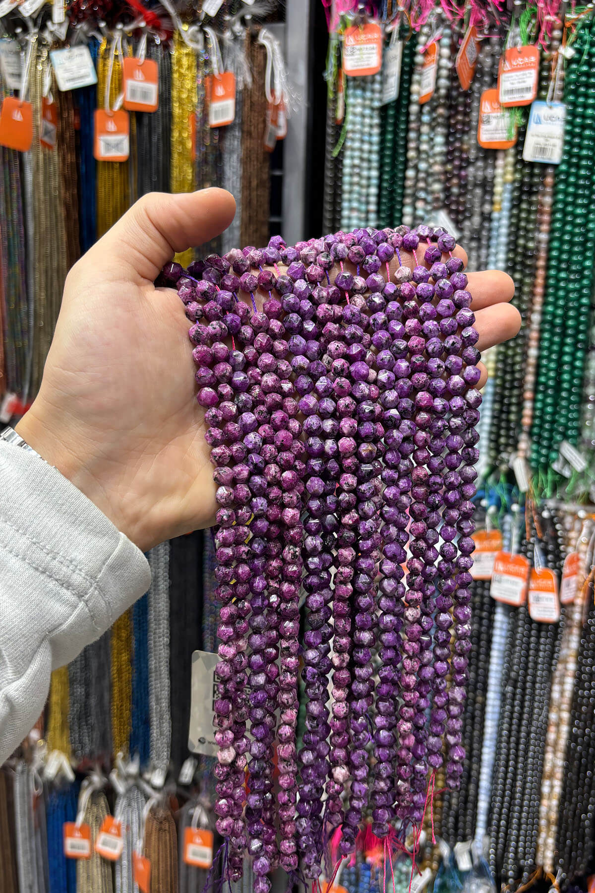 Dendritik Akik Doğal Taş Parlak Küre Kesim 8mm Dizi [AA]