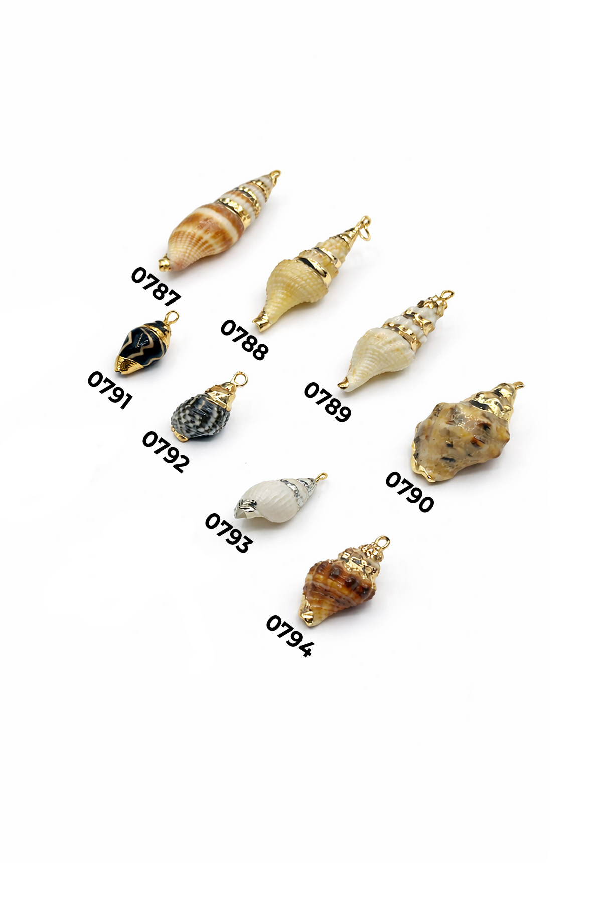 Deniz Kabuğu İstiridye Kolye Ucu Karışık Kesim