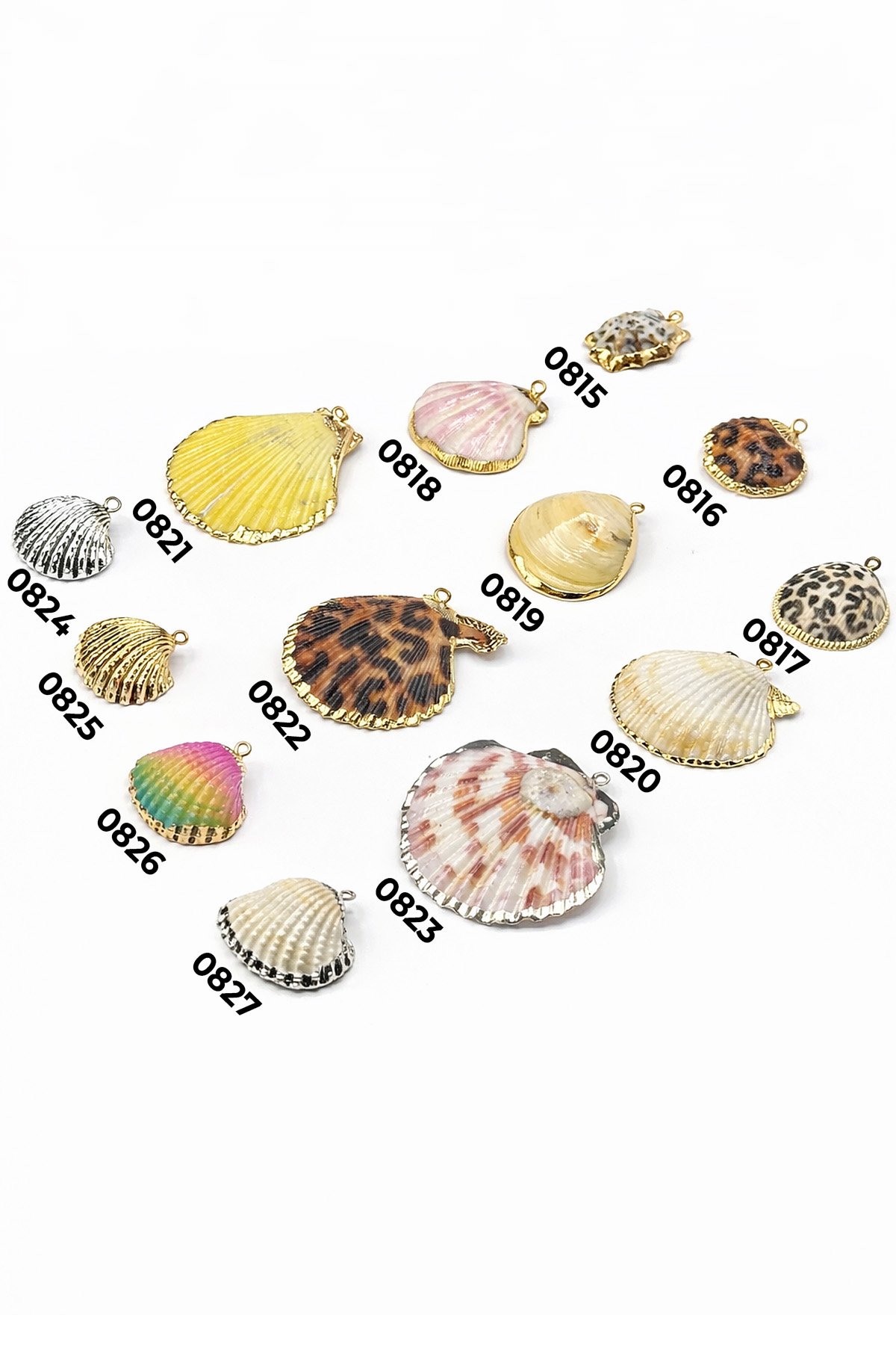 Deniz Kabuğu İstiridye Kolye Ucu Karışık Kesim