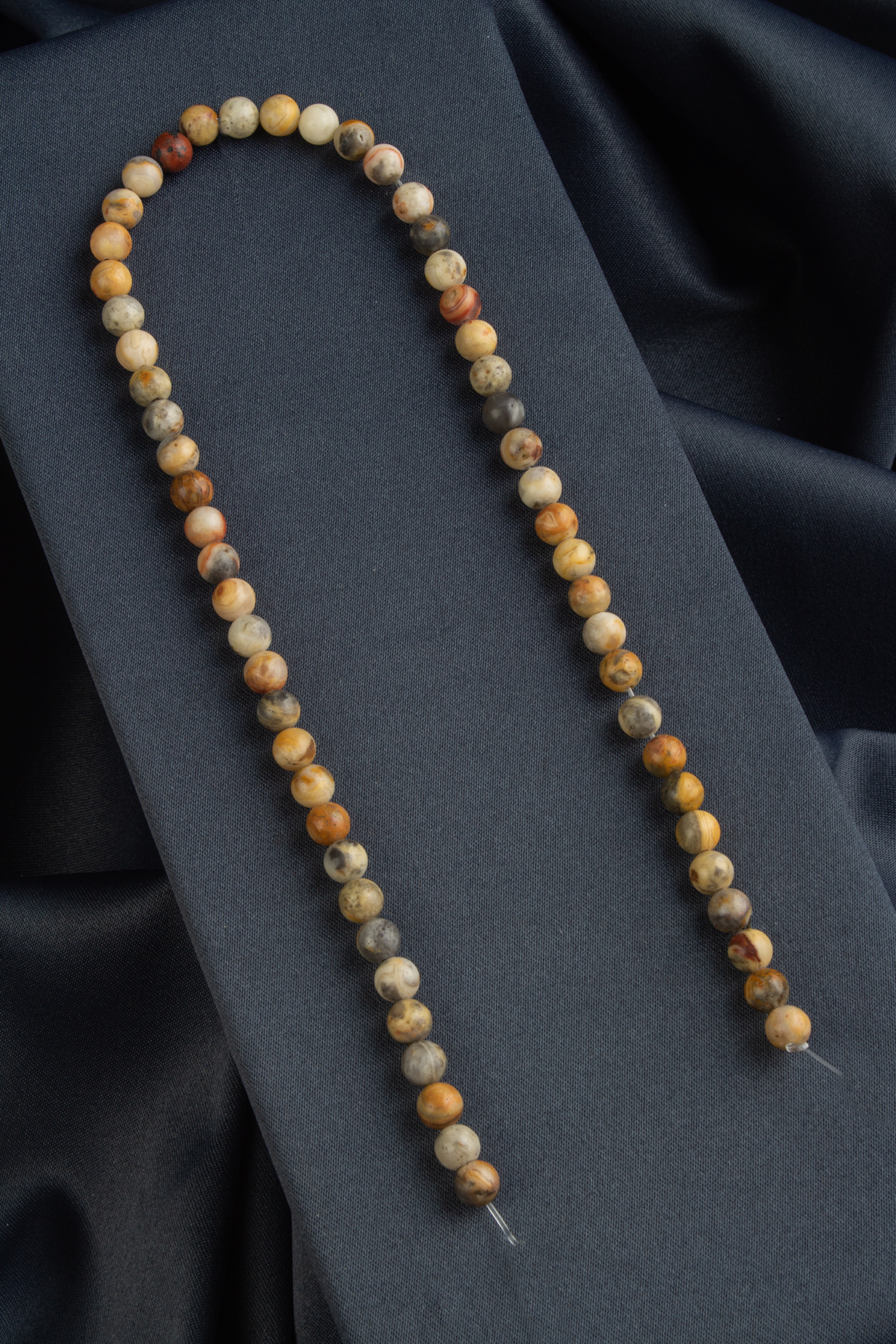 Dentrikli Akik Doğal Taş Küre Kesim 6mm Dizi