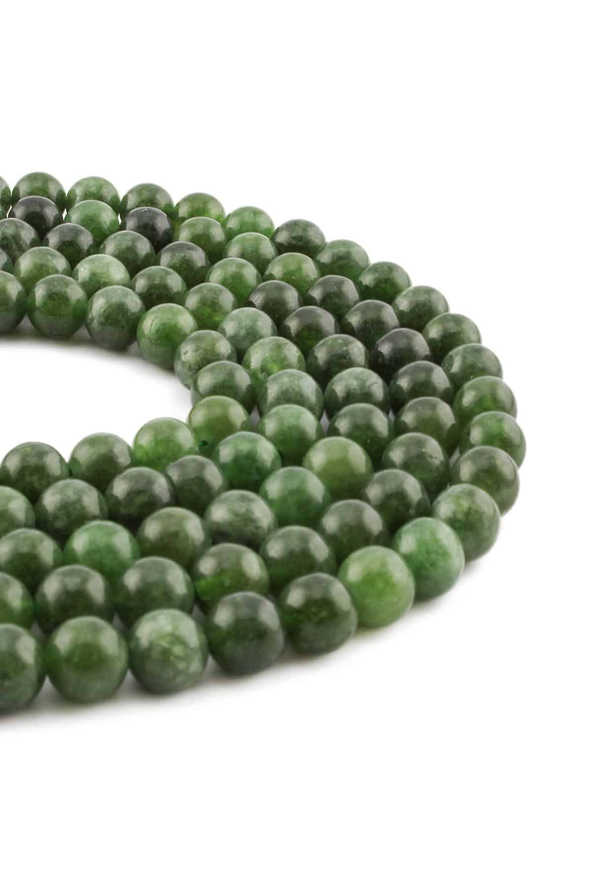Diopsit Doğal Taş Parlak Küre Kesim 8mm Dizi [B]