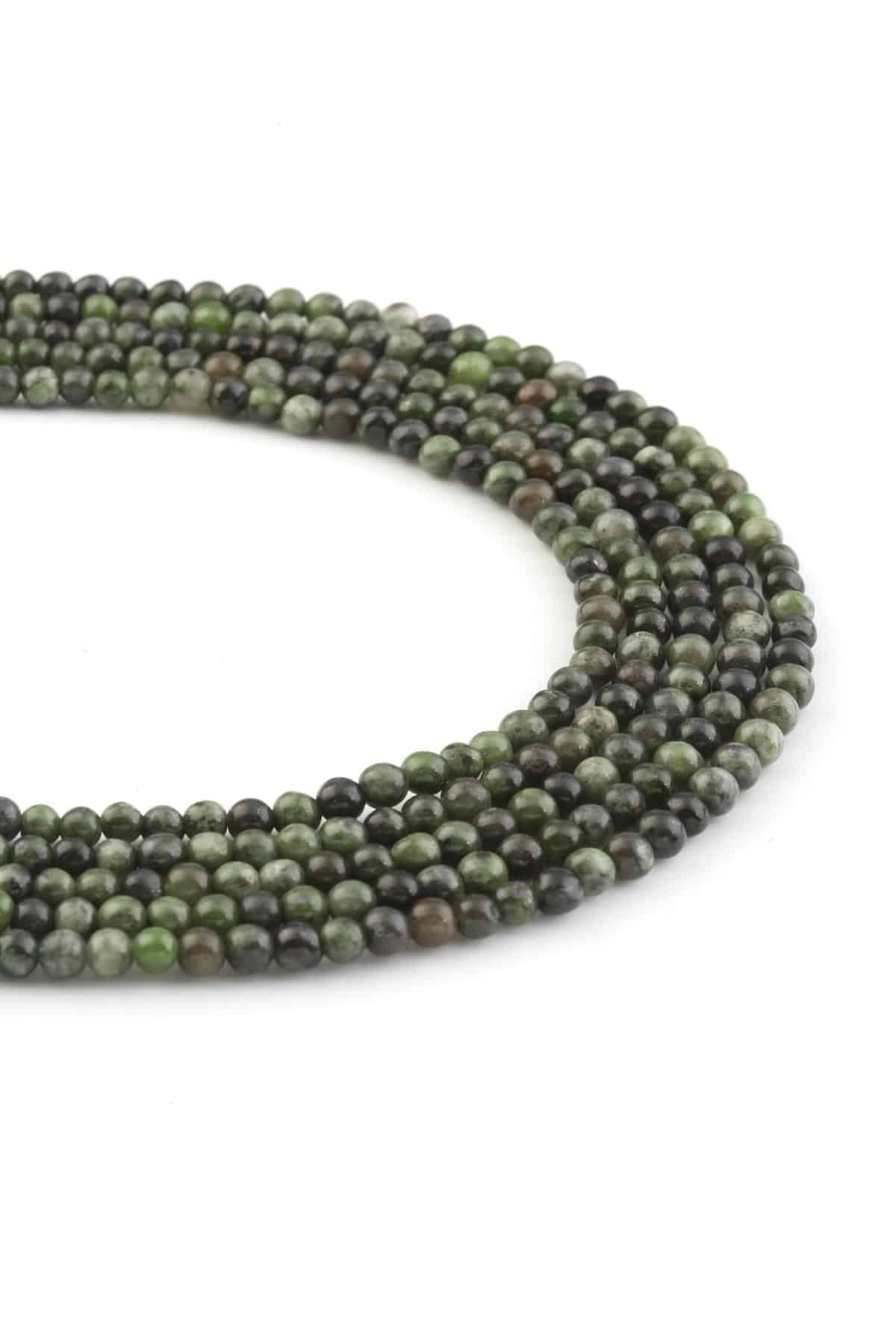 Diopsit Doğal Taş Küre Kesim 4mm Dizi