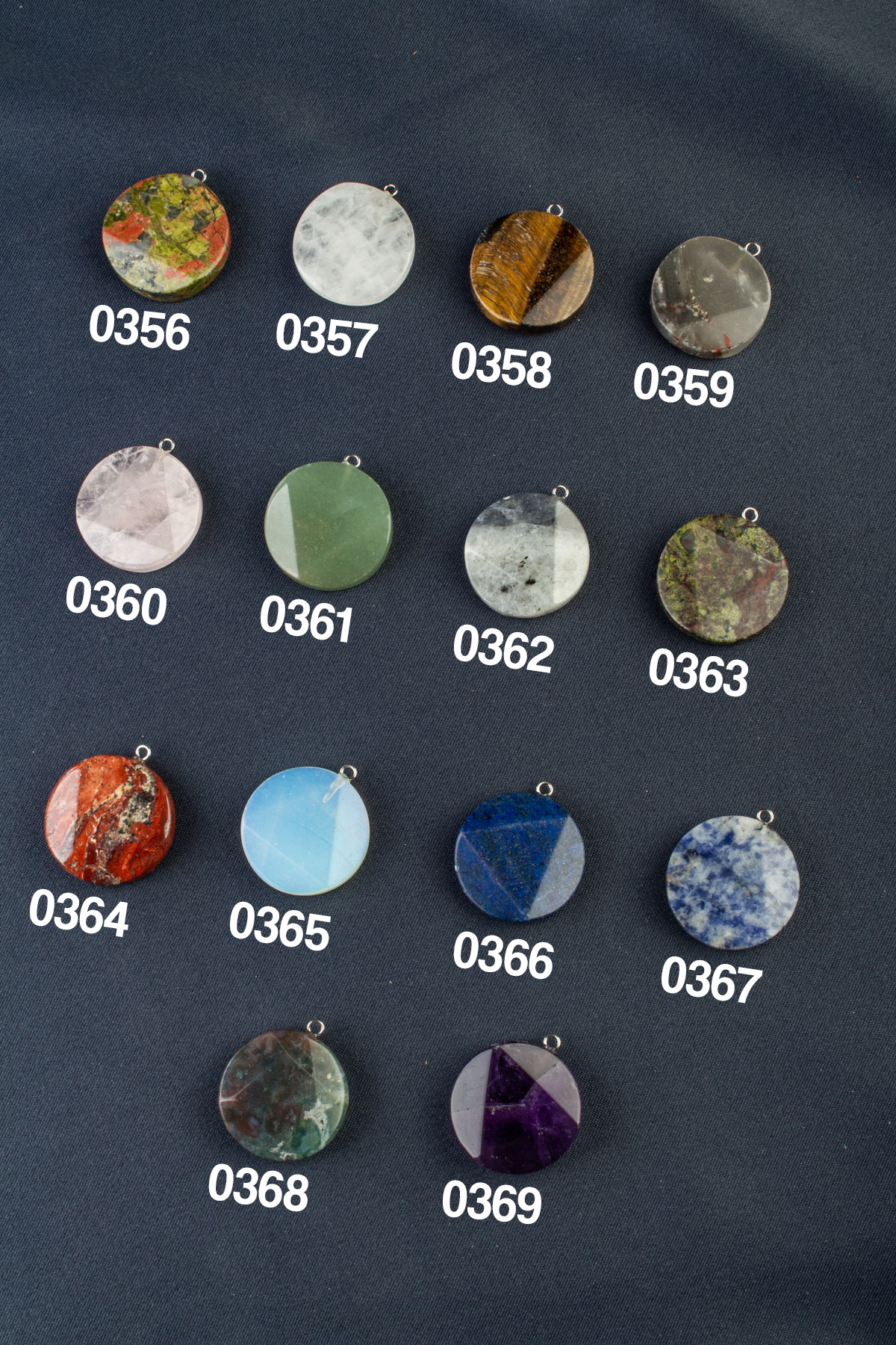 Doğal Taş Daire Kesim 20mm Kolye Ucu Modelleri