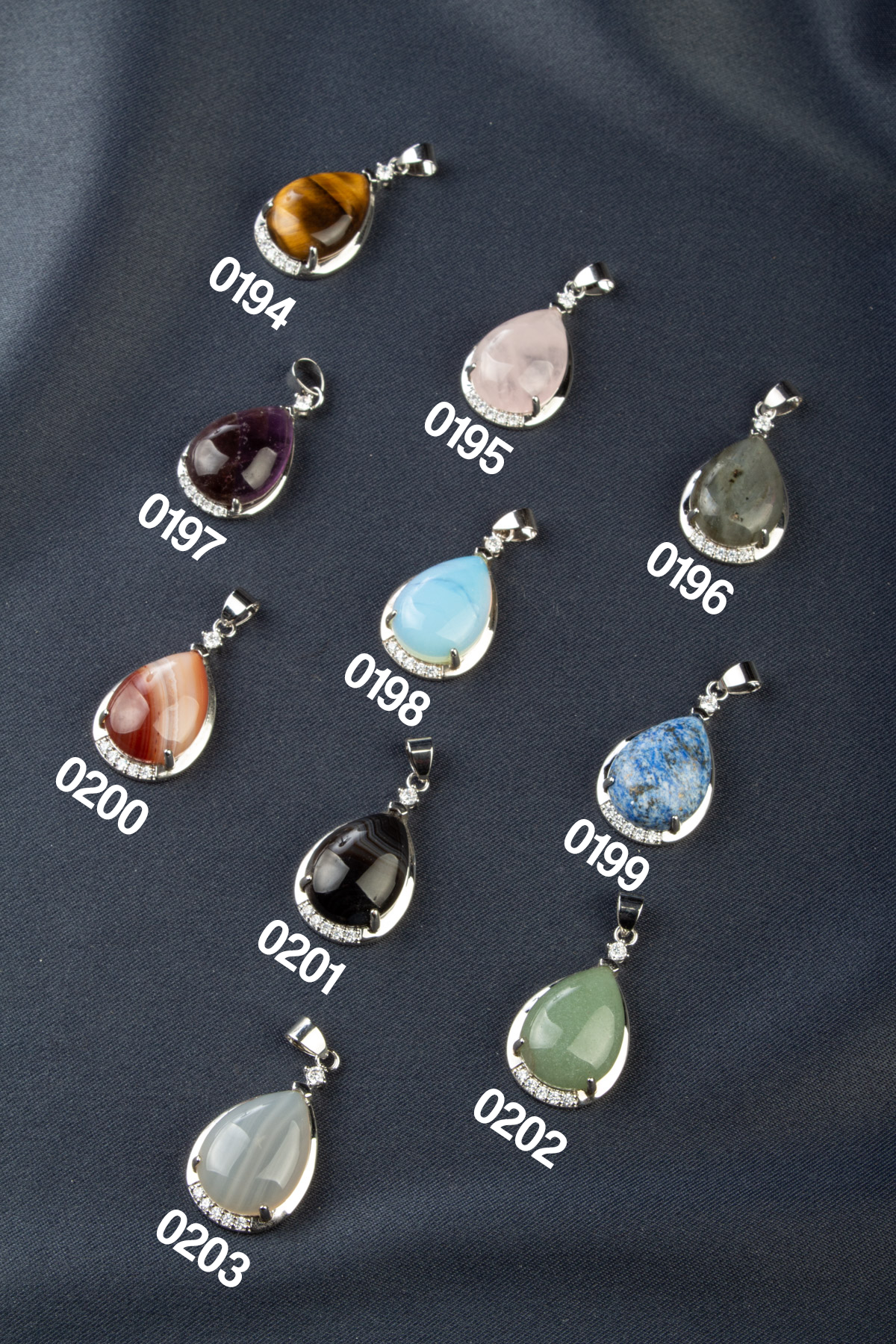 Doğal Taş Damla Kesim 27x17mm Kolye Ucu Modelleri