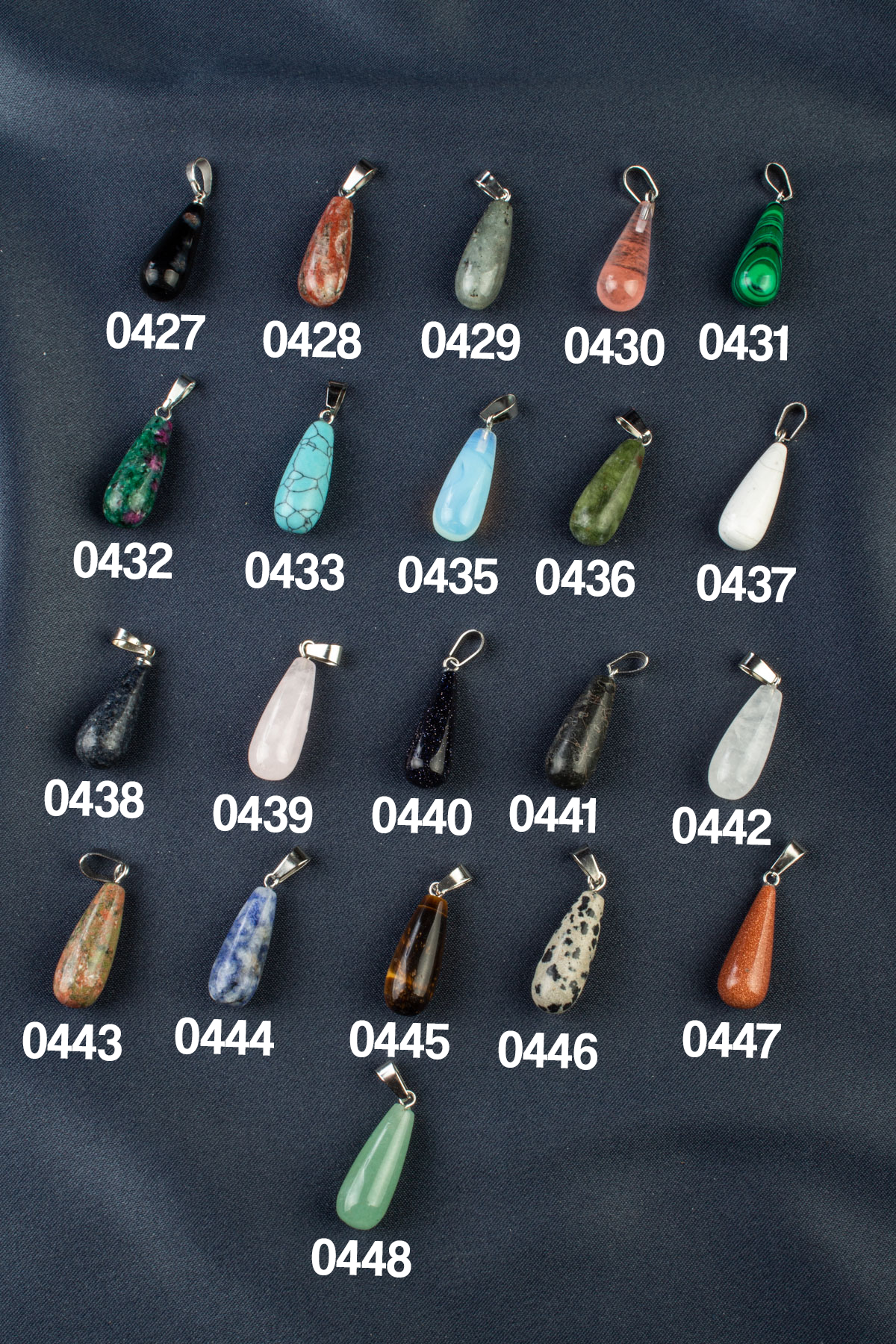 Doğal Taş Damla Kesim 30x10mm Kolye Ucu Modelleri