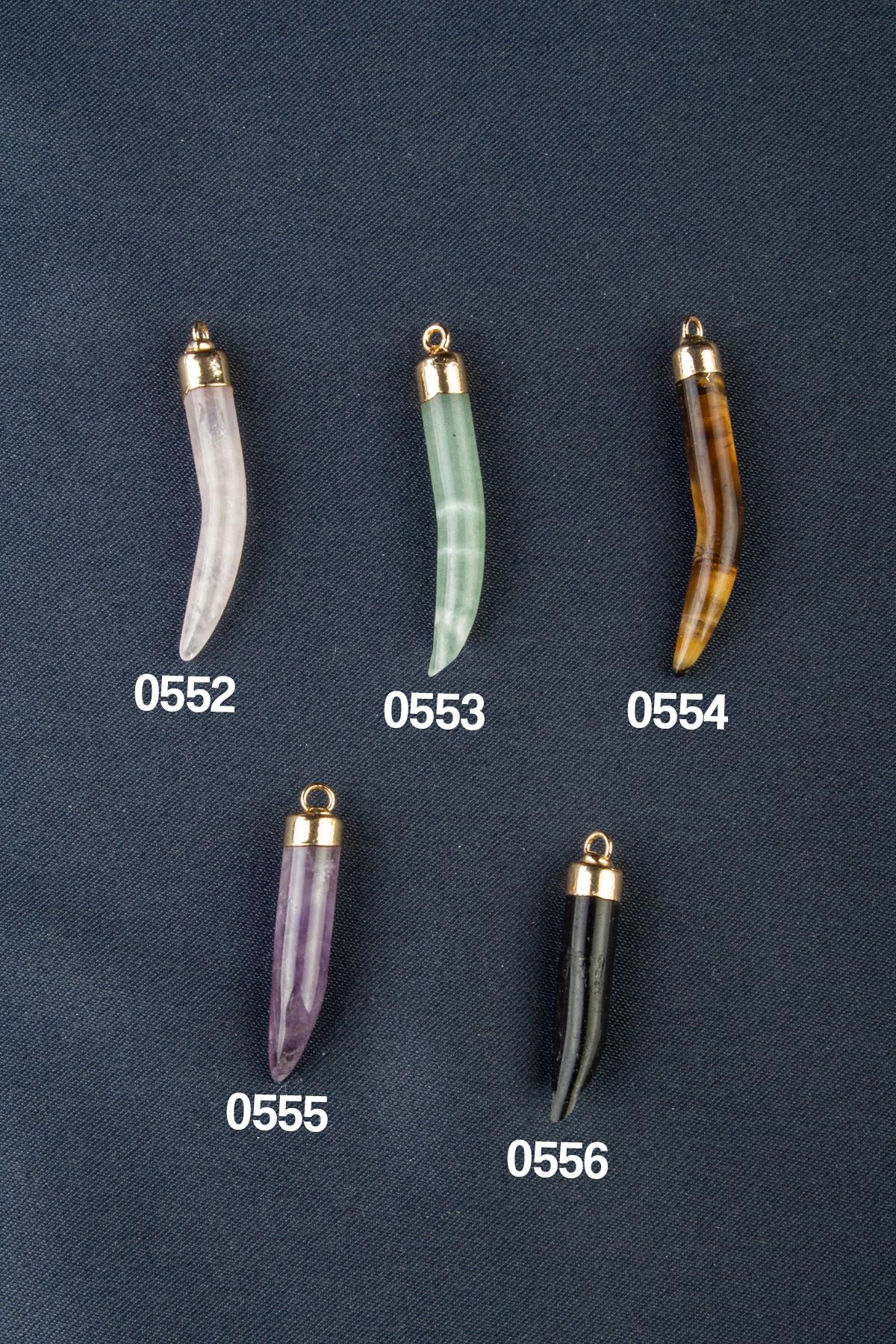 Doğal Taş Diş Kesim 43x6mm Kolye Ucu Modelleri