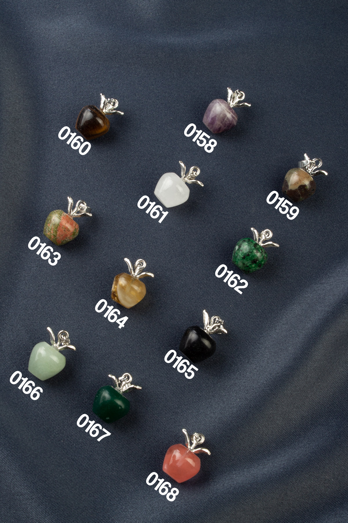 Doğal Taş Elma Kesim 19x14mm Kolye Ucu Modelleri