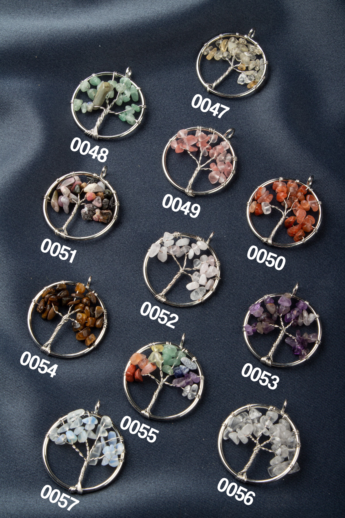 Doğal Taş Hayat Ağacı Kesim 35x30mm Kolye Ucu Modelleri