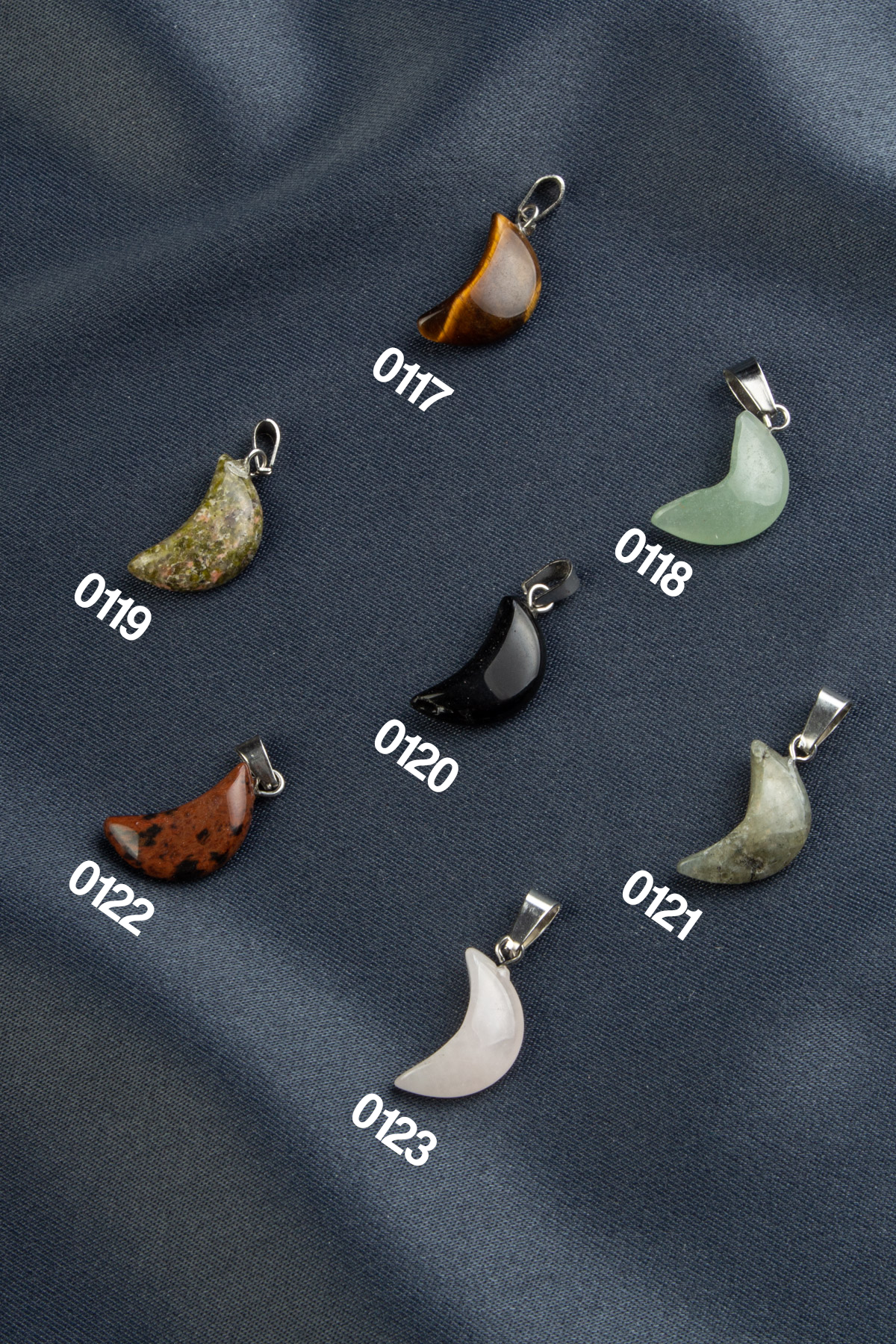 Doğal Taş Hilal Kesim 21x8mm Kolye Ucu Modelleri