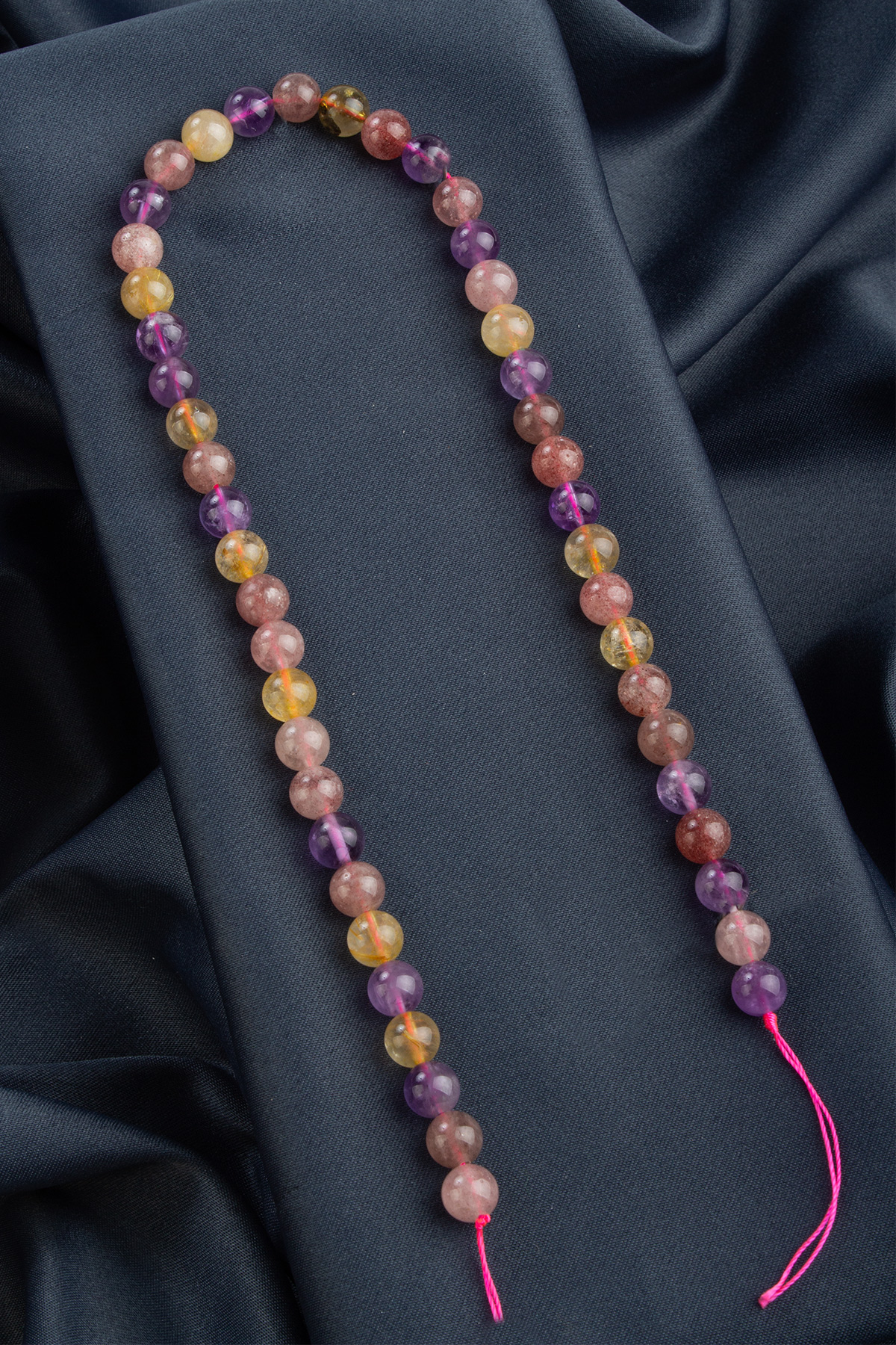 Doğal Taş Karışık Parlak Küre Kesim 8mm Dizi [AA]