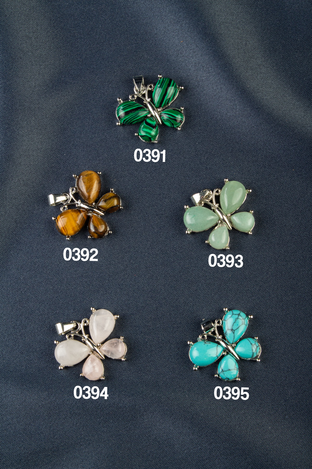 Doğal Taş Kelebek Kesim 26x31mm Kolye Ucu Modelleri