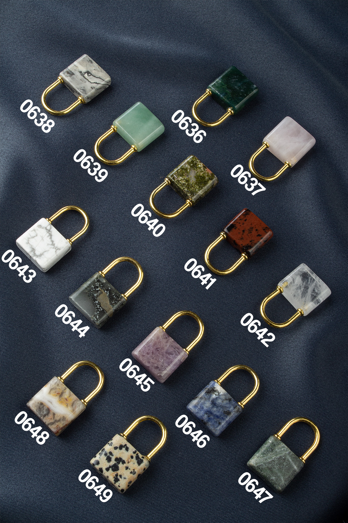 Doğal Taş Kilit Kesim 29x16mm Kolye Ucu Modelleri