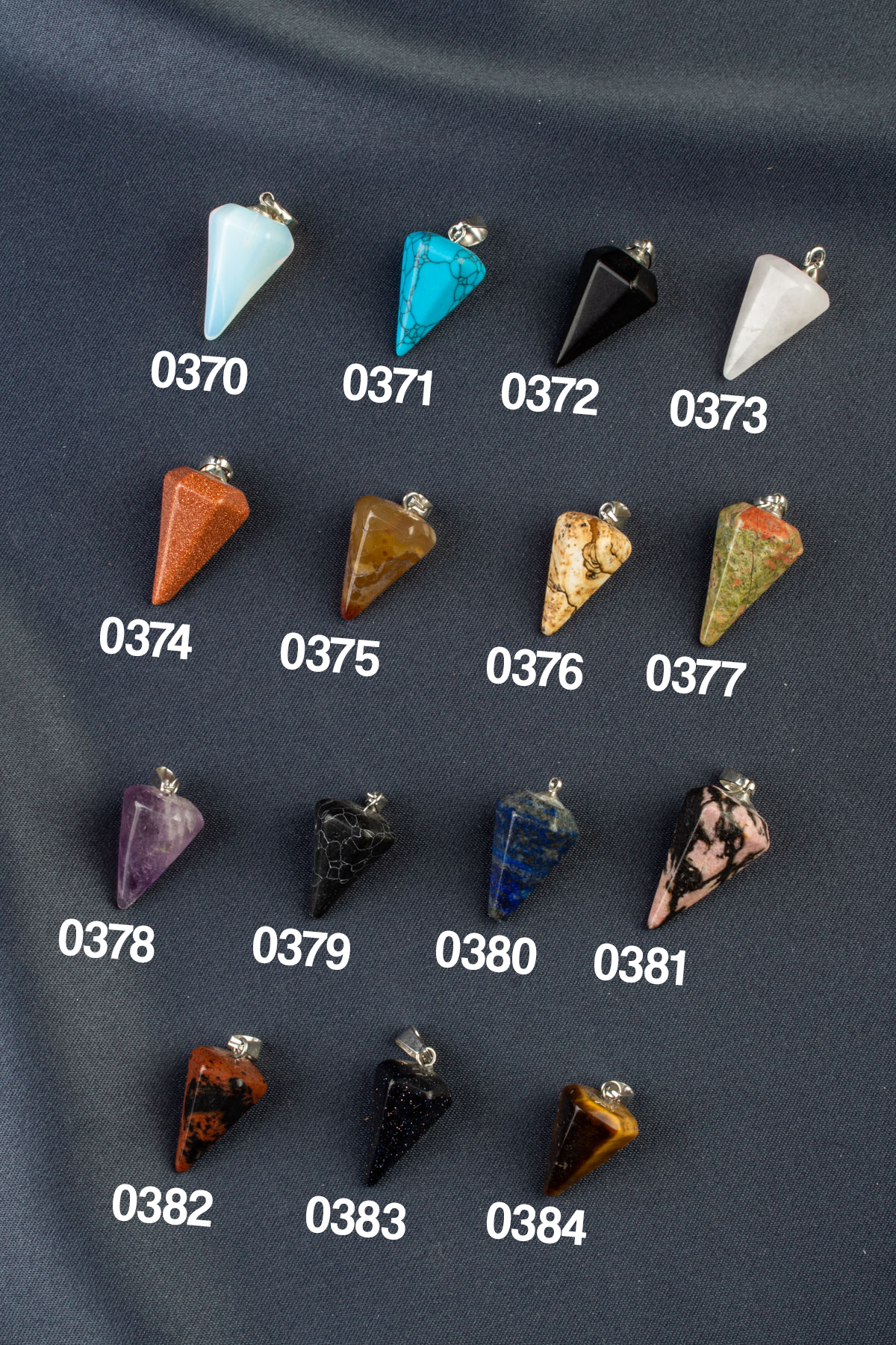 Doğal Taş Koni Kesim 25x13mm Kolye Ucu Modelleri