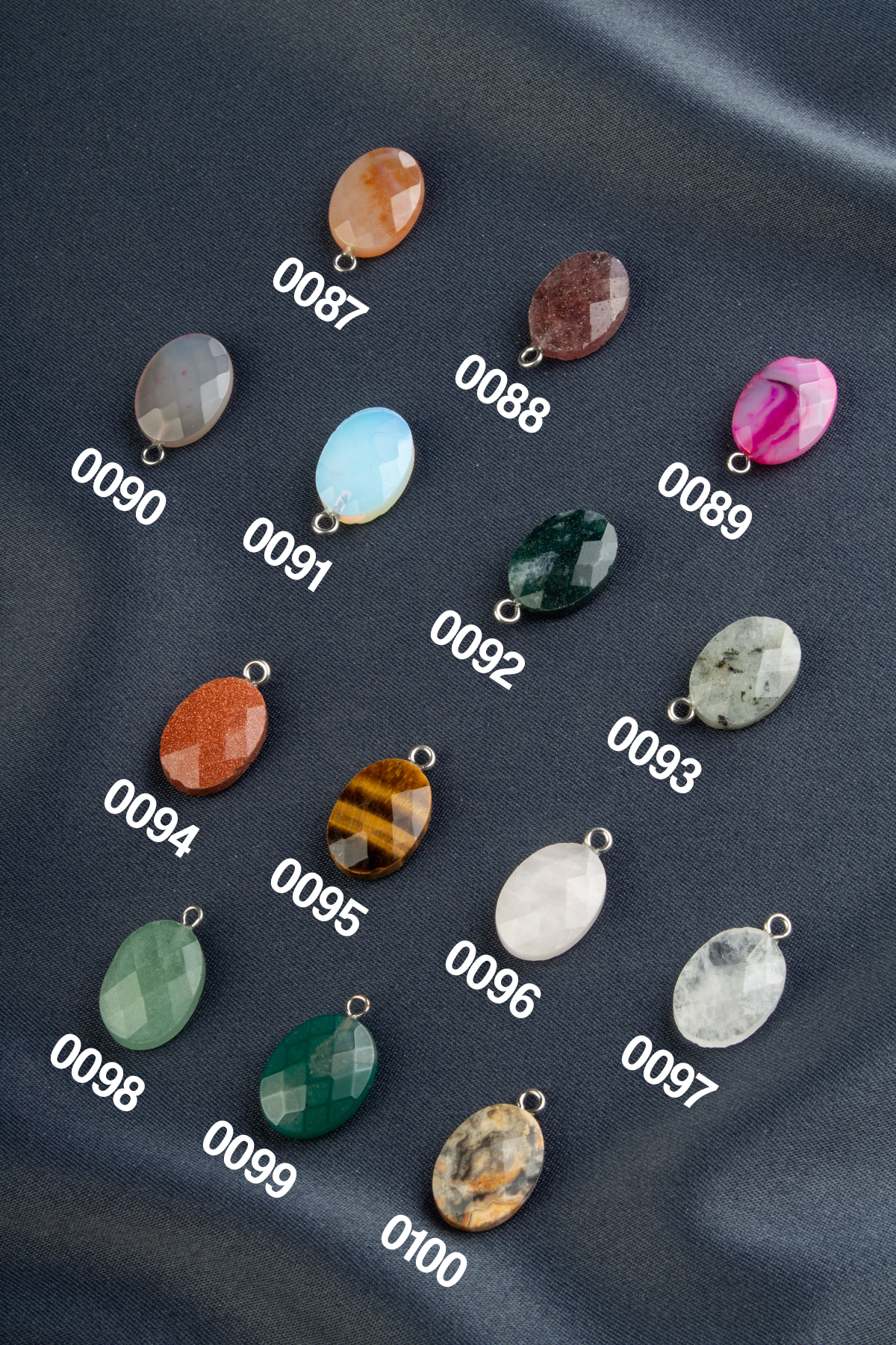 Doğal Taş Oval Kesim 22x13mm Kolye Ucu Modelleri