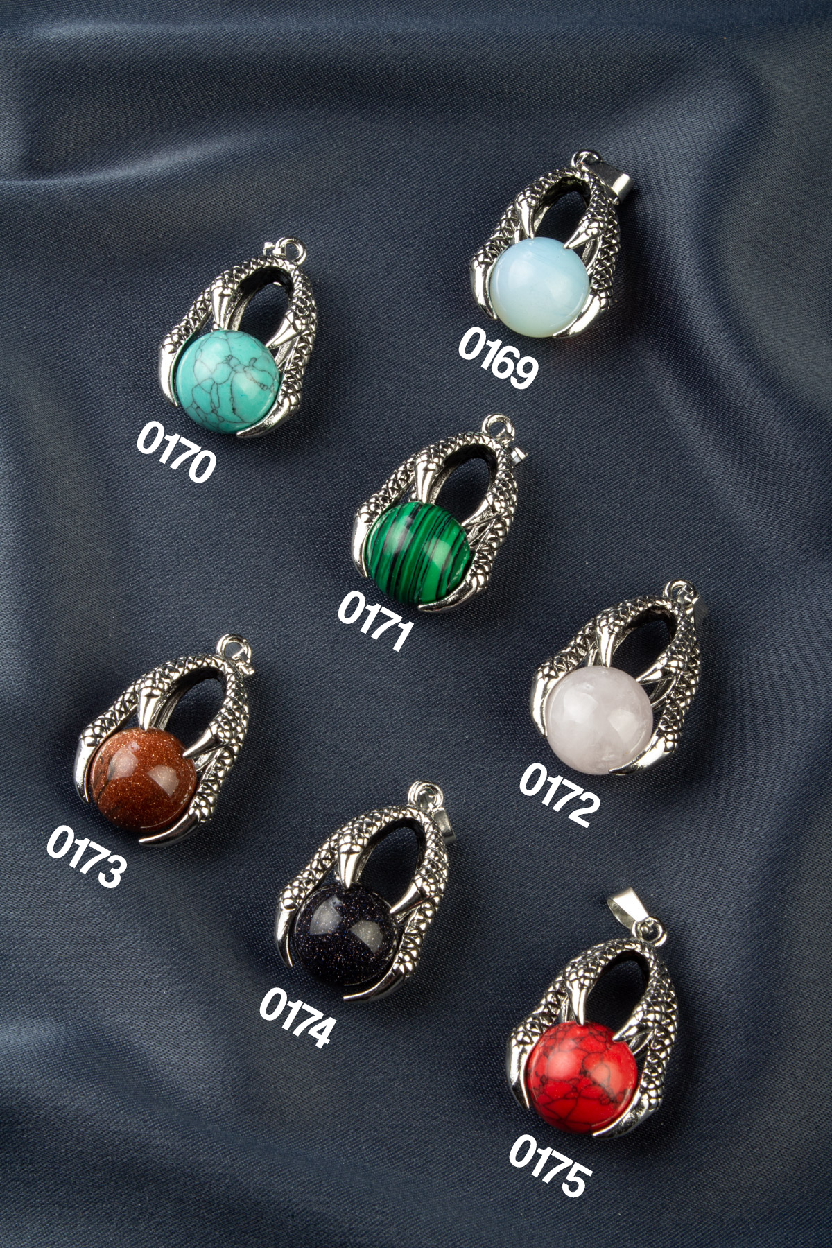 Doğal Taş Pençe Kesim 35x19mm Kolye Ucu Modelleri