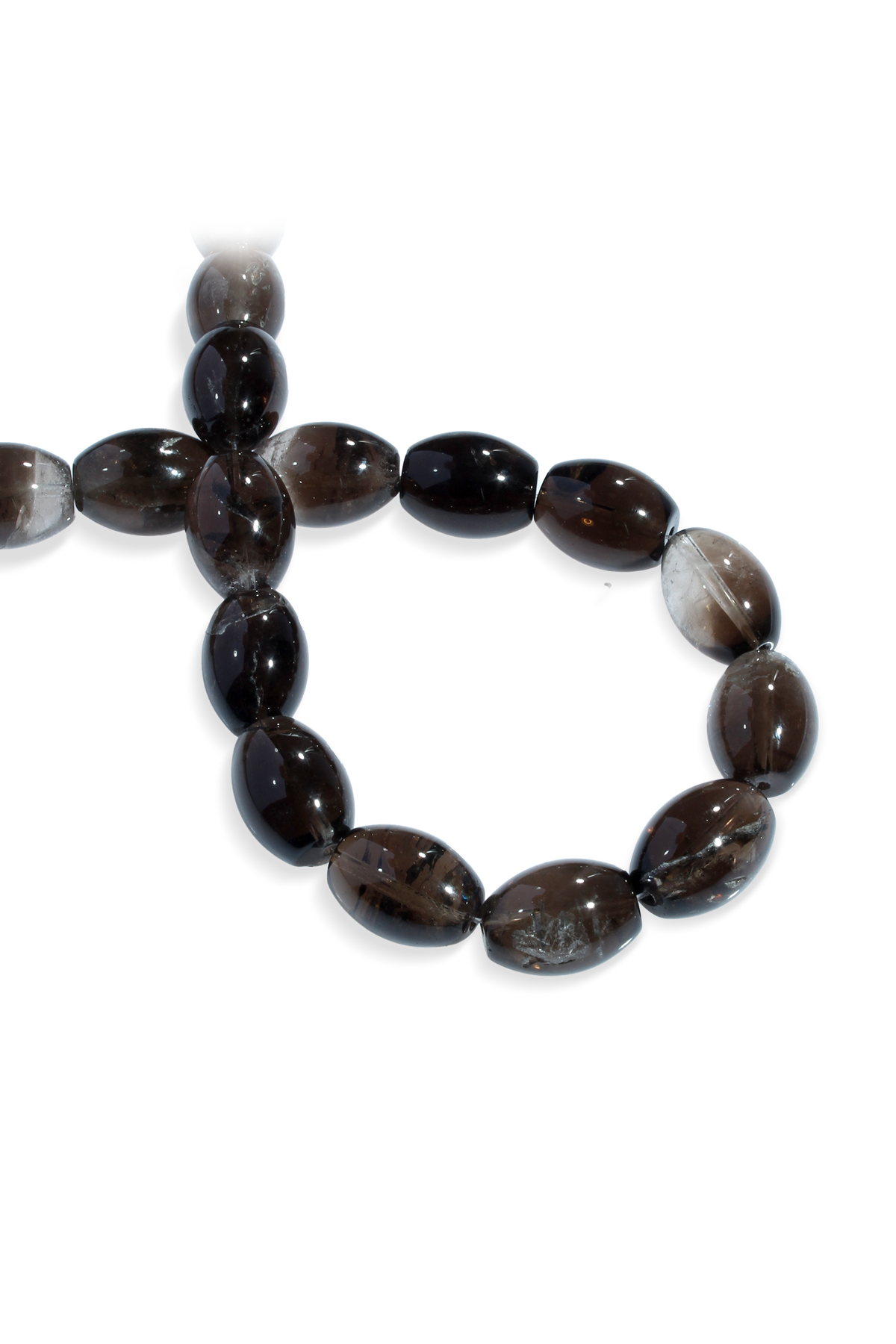 Dumanlı Kuvars Doğal Taş Arpa Kesim 15x20mm Dizi