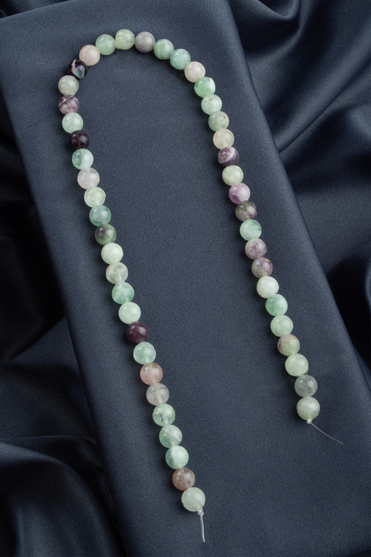 Florit Doğal Taş Parlak Küre Kesim 8mm Dizi [AB]