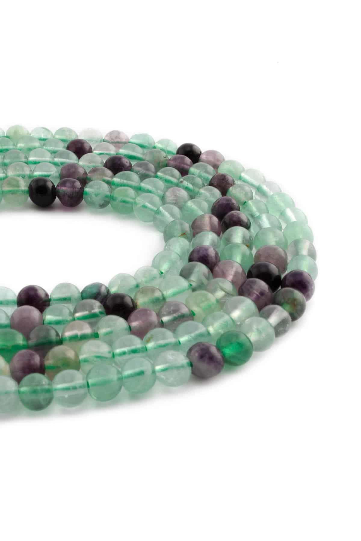 Florit Taşı Parlak Yeşil Küre Kesim 6mm Dizi [AA]