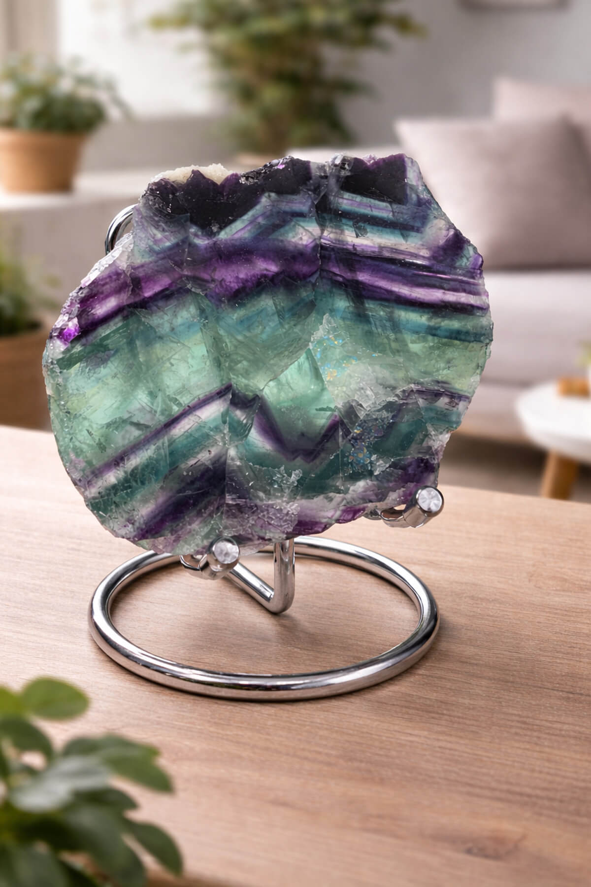 Florit Taşı Ham Kütle 11x8cm Dekoratif Obje - 255 Gram