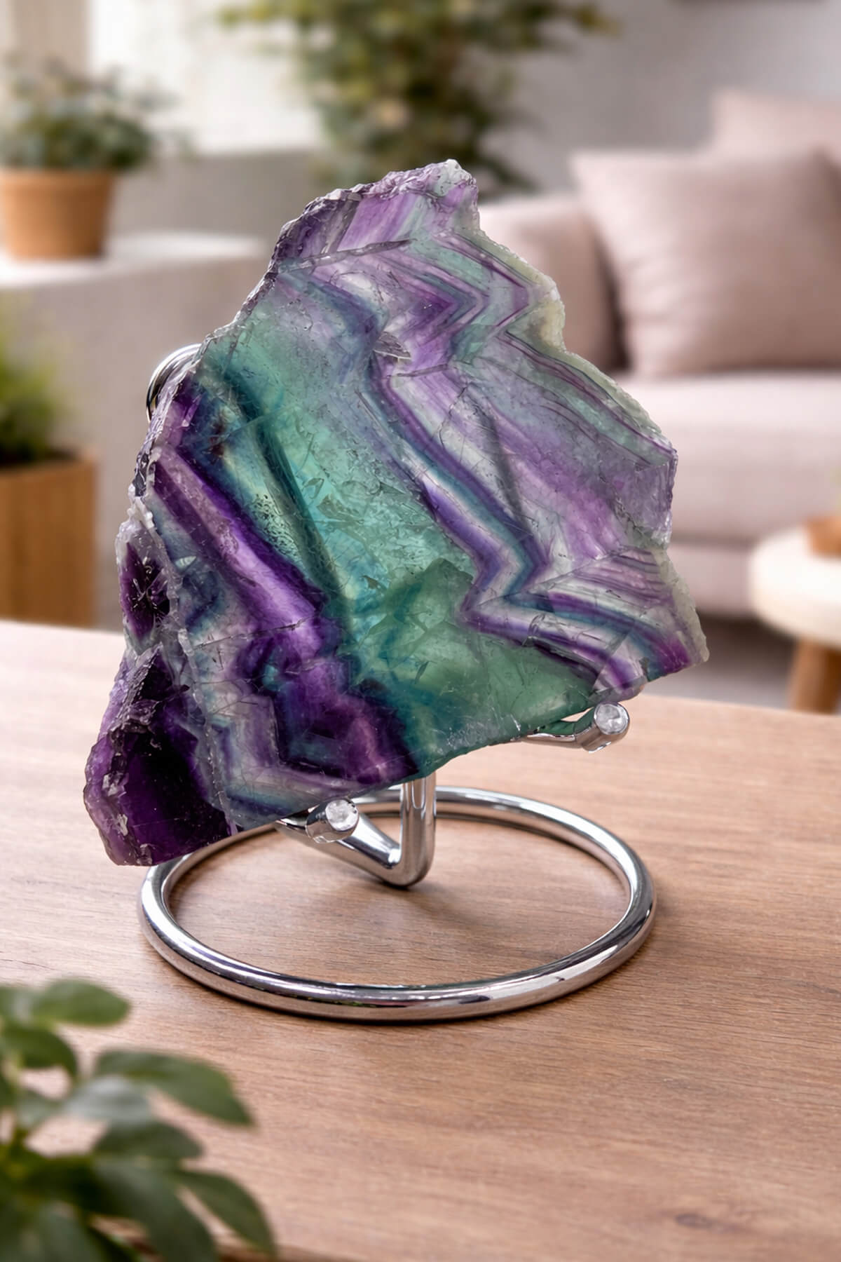 Florit Taşı Ham Kütle 12x9cm Dekoratif Obje - 268 Gram