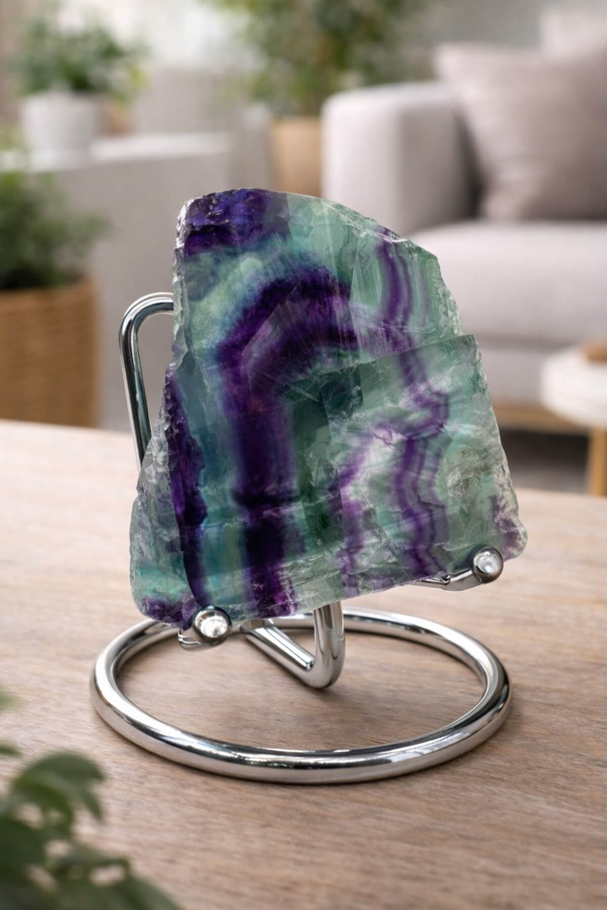 Florit Taşı Ham Kütle 8x6cm Dekoratif Obje - 140 Gram