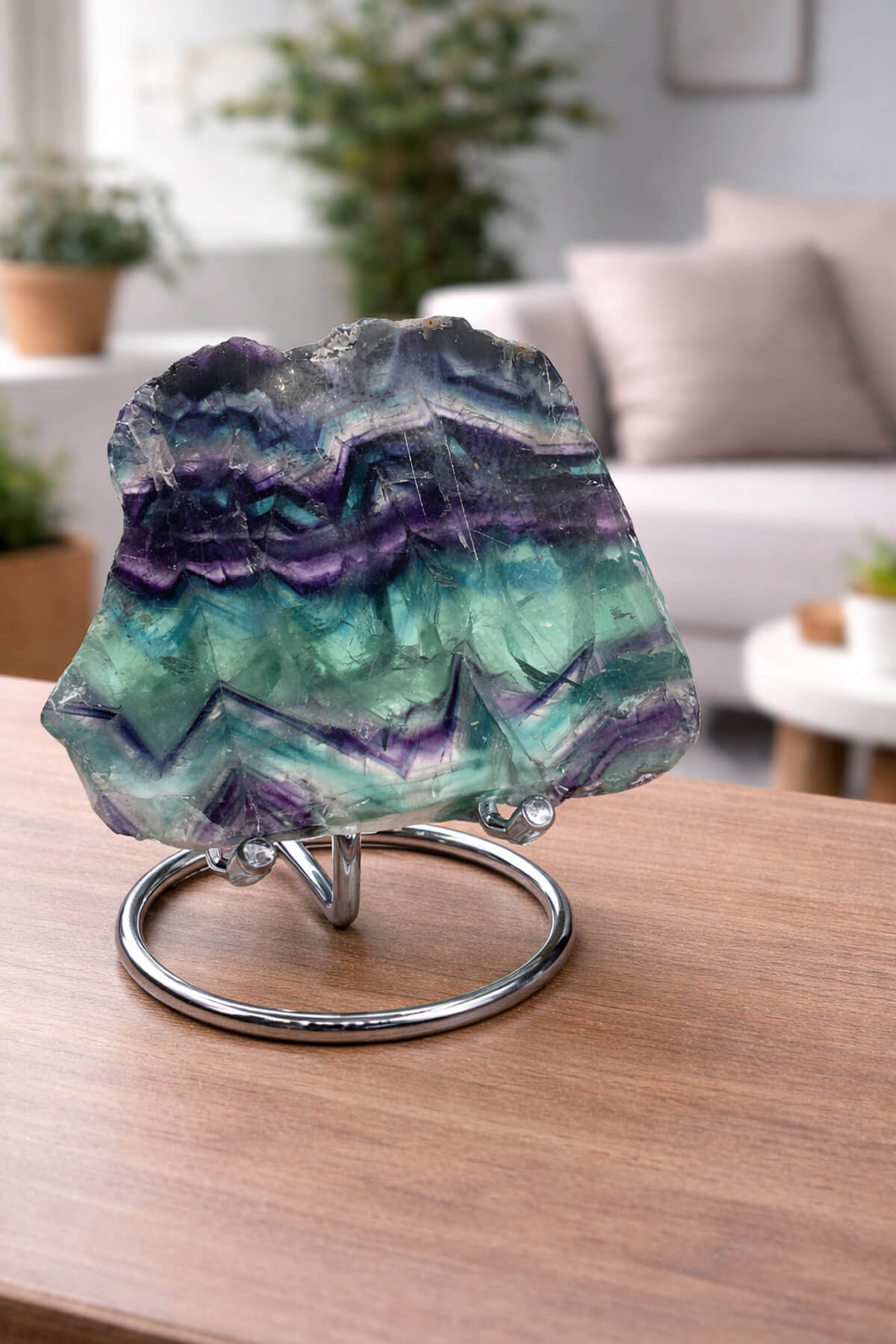 Florit Taşı Ham Kütle 9x12cm Dekoratif Obje - 392 Gram