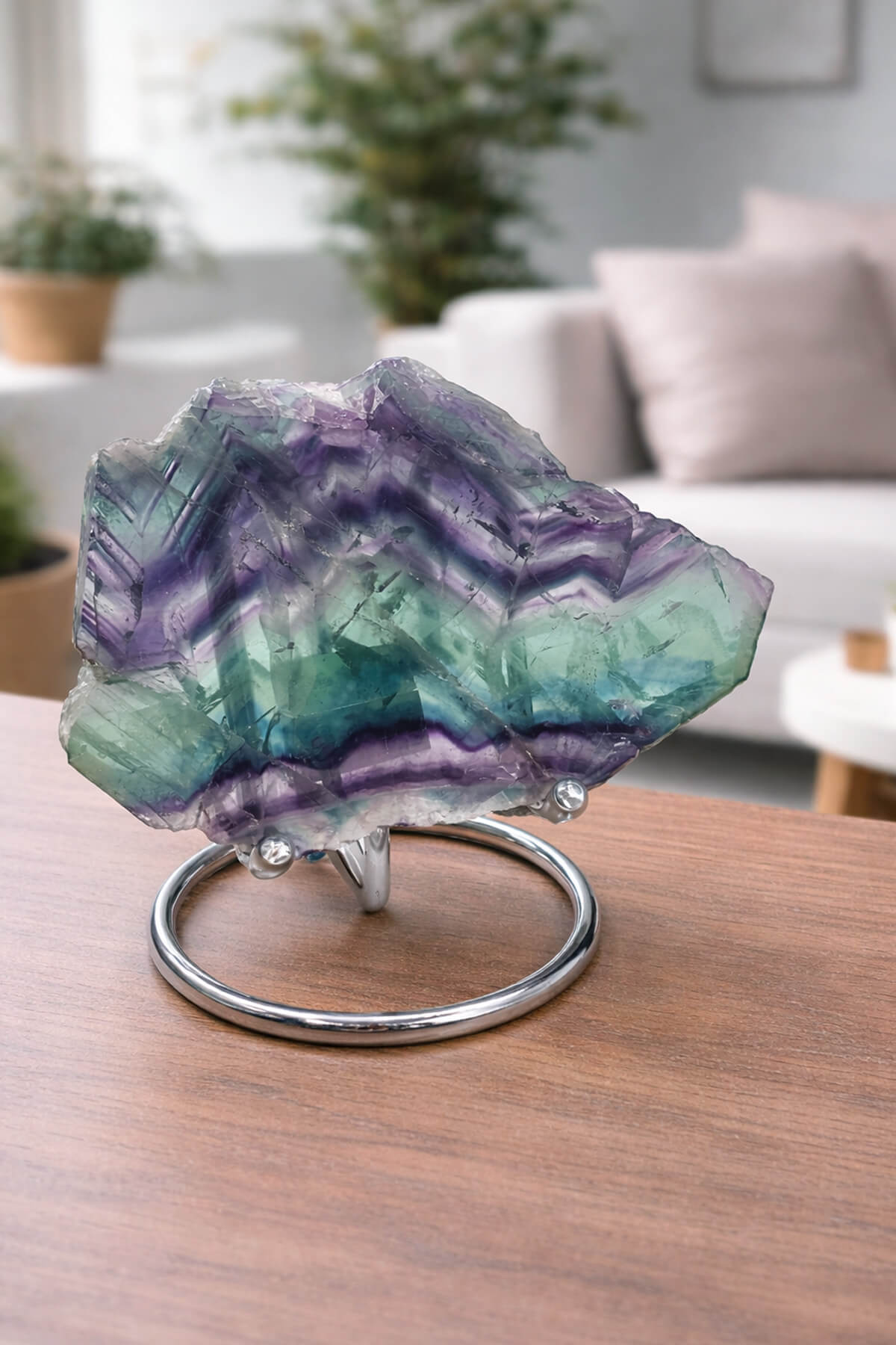 Florit Taşı Ham Kütle 9x12cm Dekoratif Obje - 310 Gram