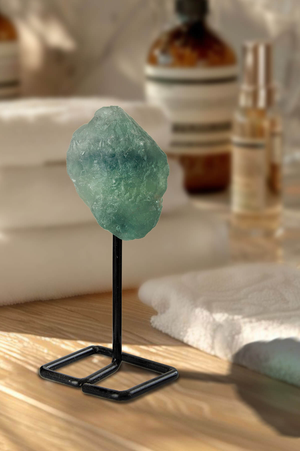 Florit Taşı Ham Kütle Standlı Dekoratif Doğal Taş