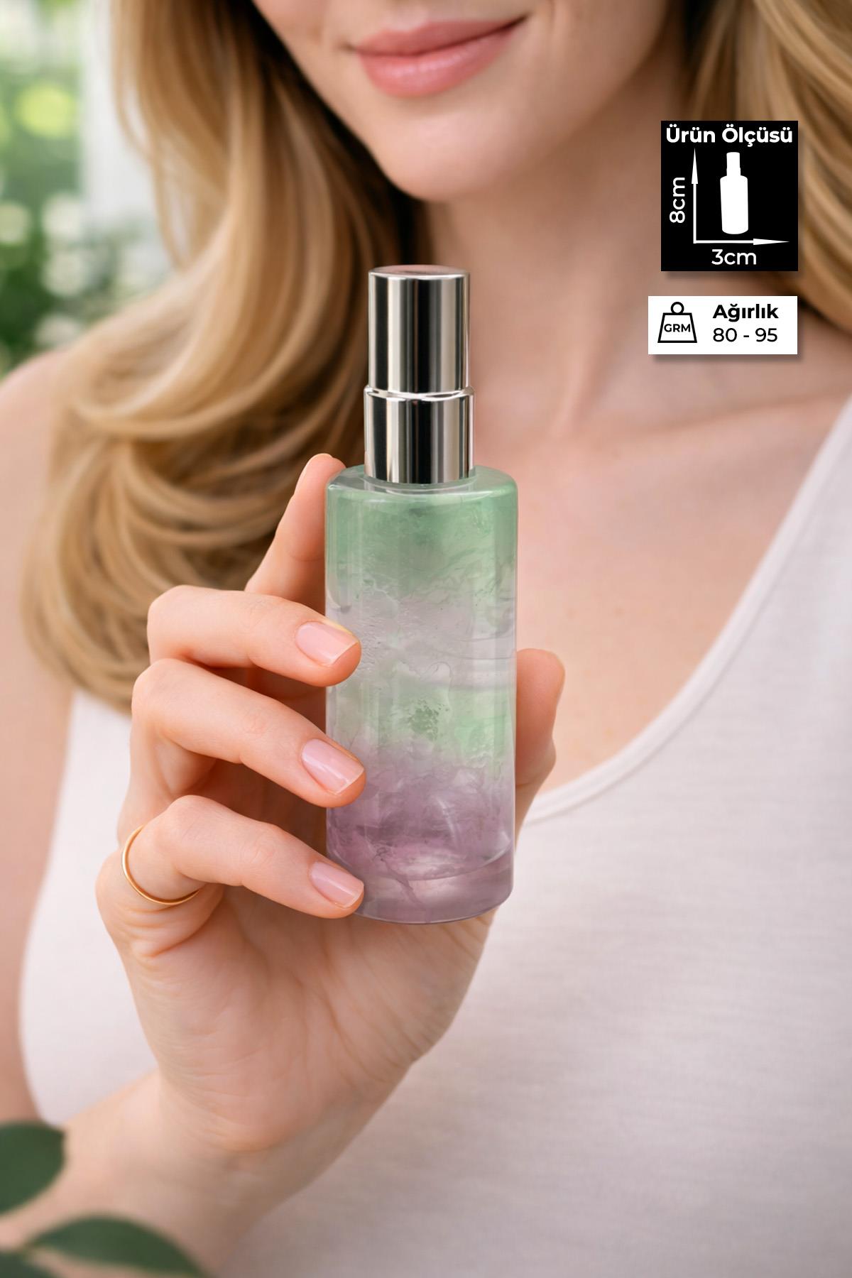 Florit Taşı Parfüm Şişesi 10 ml - Doldurulabilir Cep Boy