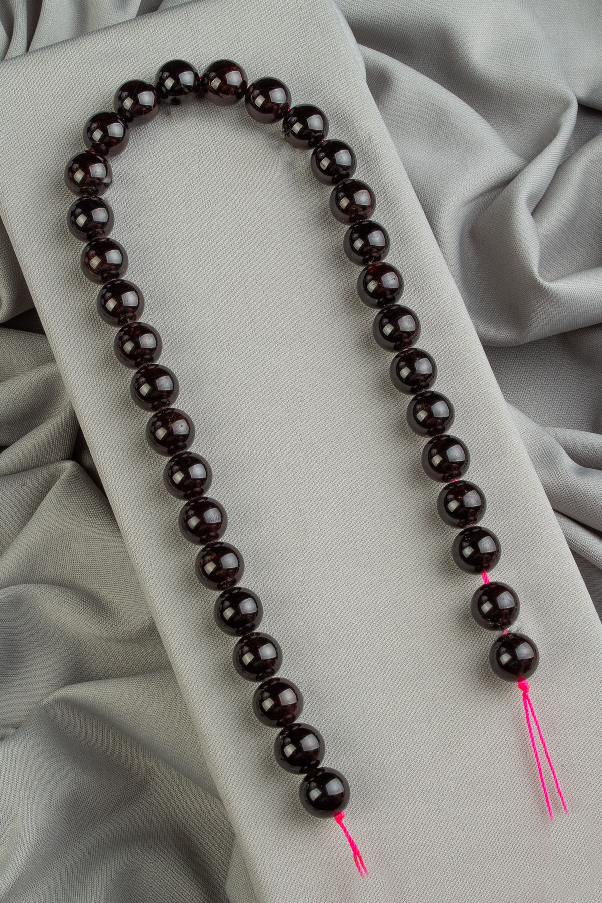 Garnet Doğal Taş Parlak Küre Kesim 12mm Dizi [AA]