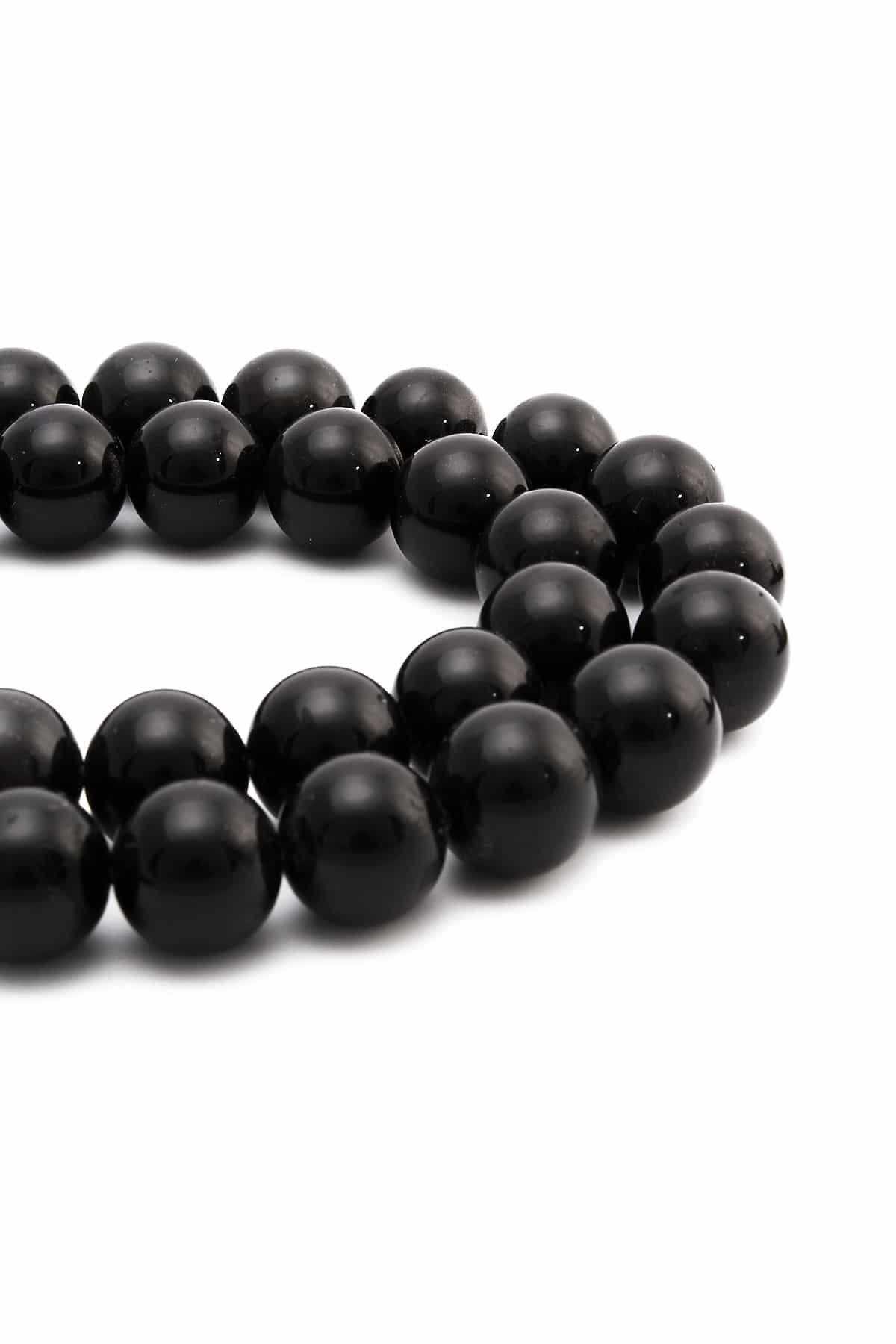 Gold Obsidian Natural Stone Globe Cut 15mm String Of Beads