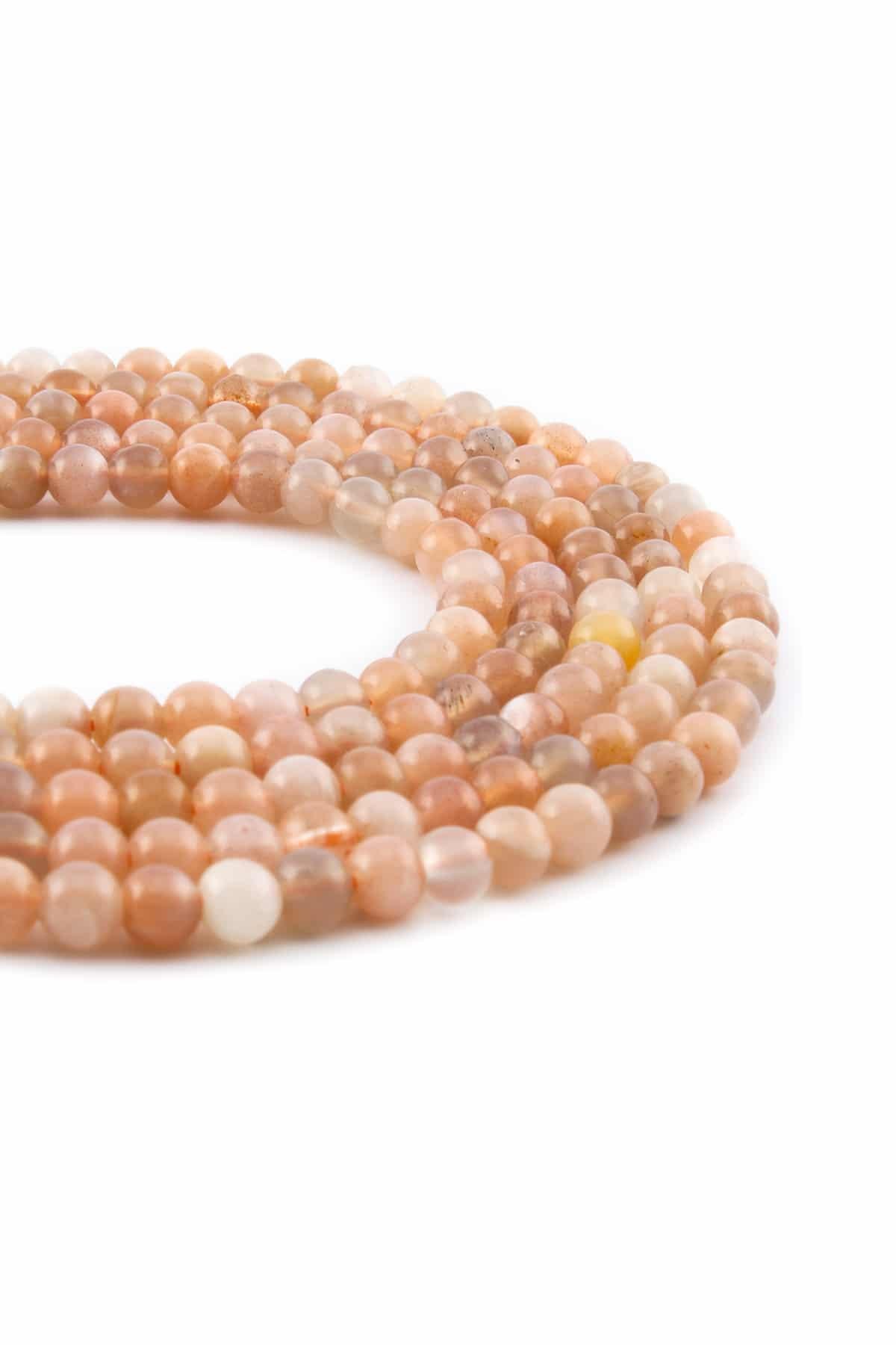 Güneş Taşı Doğal Küre Kesim 4mm Dizi