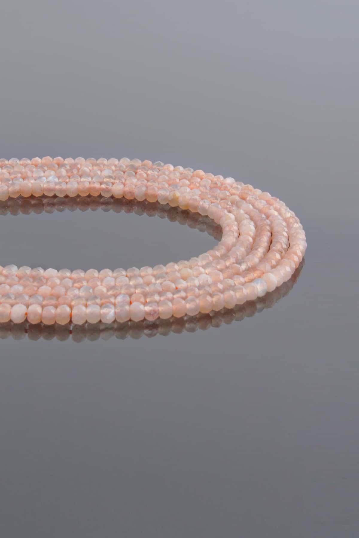 Güneş Taşı Doğal Taş Parlak Kristal Kesim 3x2mm Dizi