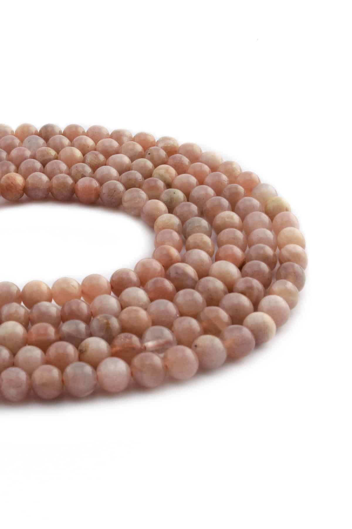 Güneş Taşı Taşı Parlak Küre Kesim 6mm Dizi [AB+]