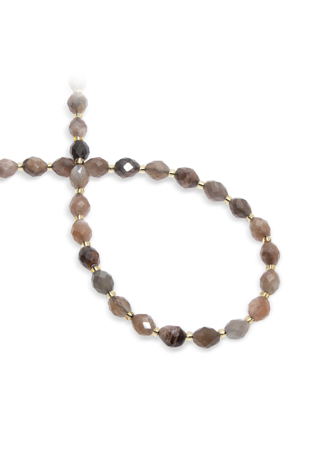 Güneş Taşı Siyah Özel Faset Kesim 8x6mm Dizi [AA]