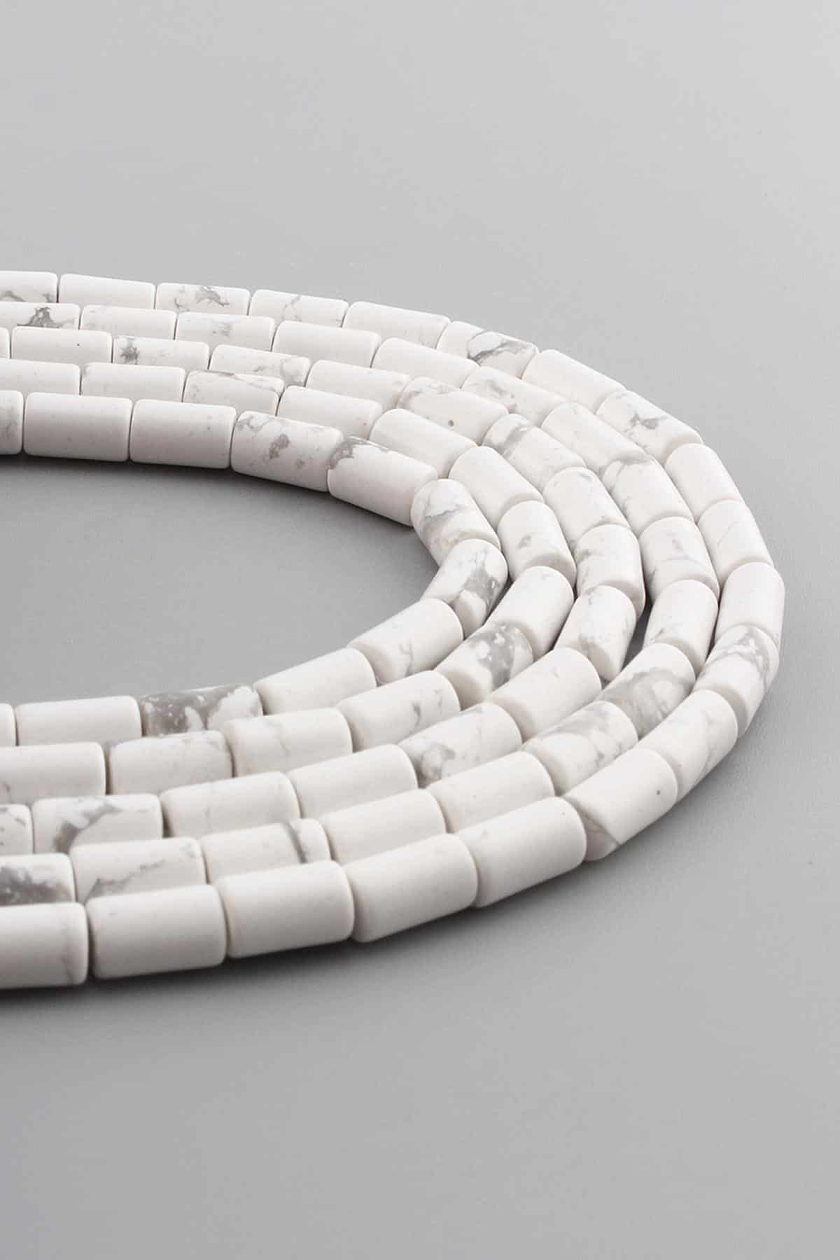 Havlit Doğal Taş Silindir Kesim 5x8mm Dizi