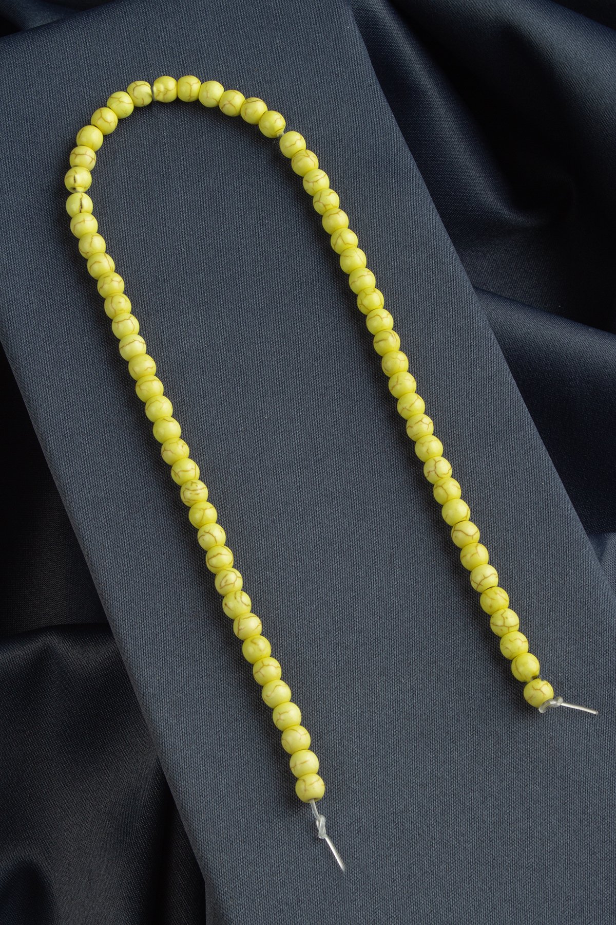 Havlit Sıkma Doğal Taş Parlak Sarı Küre Kesim 6mm Dizi [B+]