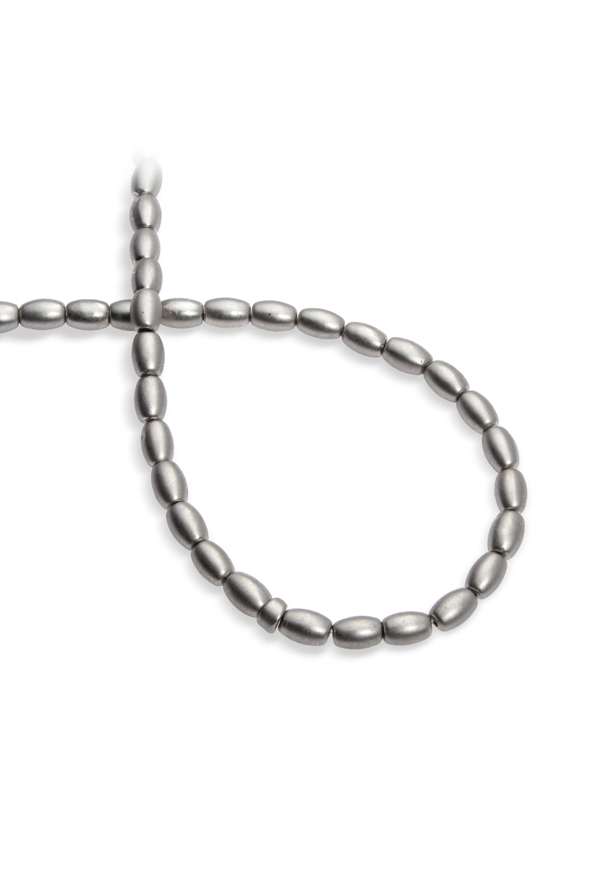 Hematit Doğal Taş Titanyum Arpa Kesim 5x8mm Dizi