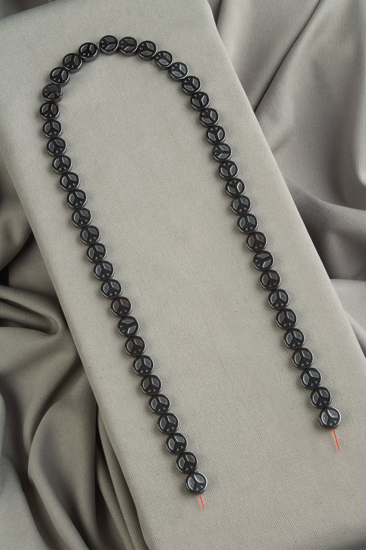 Hematit Doğal Taş Barış Sembol Dizi