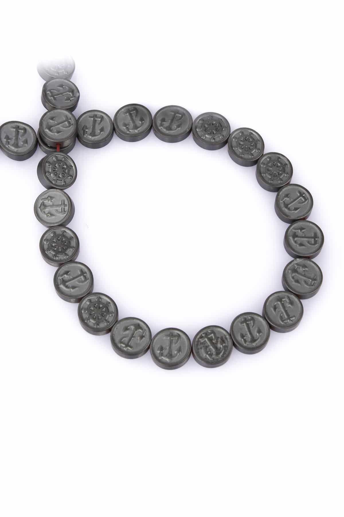 Hematite Natural Stone Grey Circle Cut 10x4mm String Of Beads